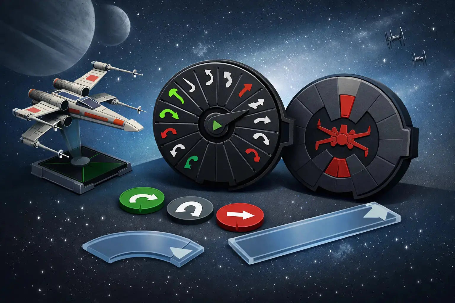 X-Wing manoeuvre dials for clearer games