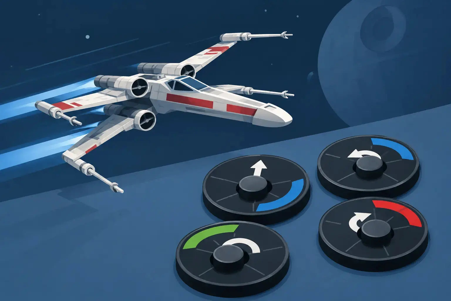 X-Wing Game Dials: Better Turns, Faster Flights