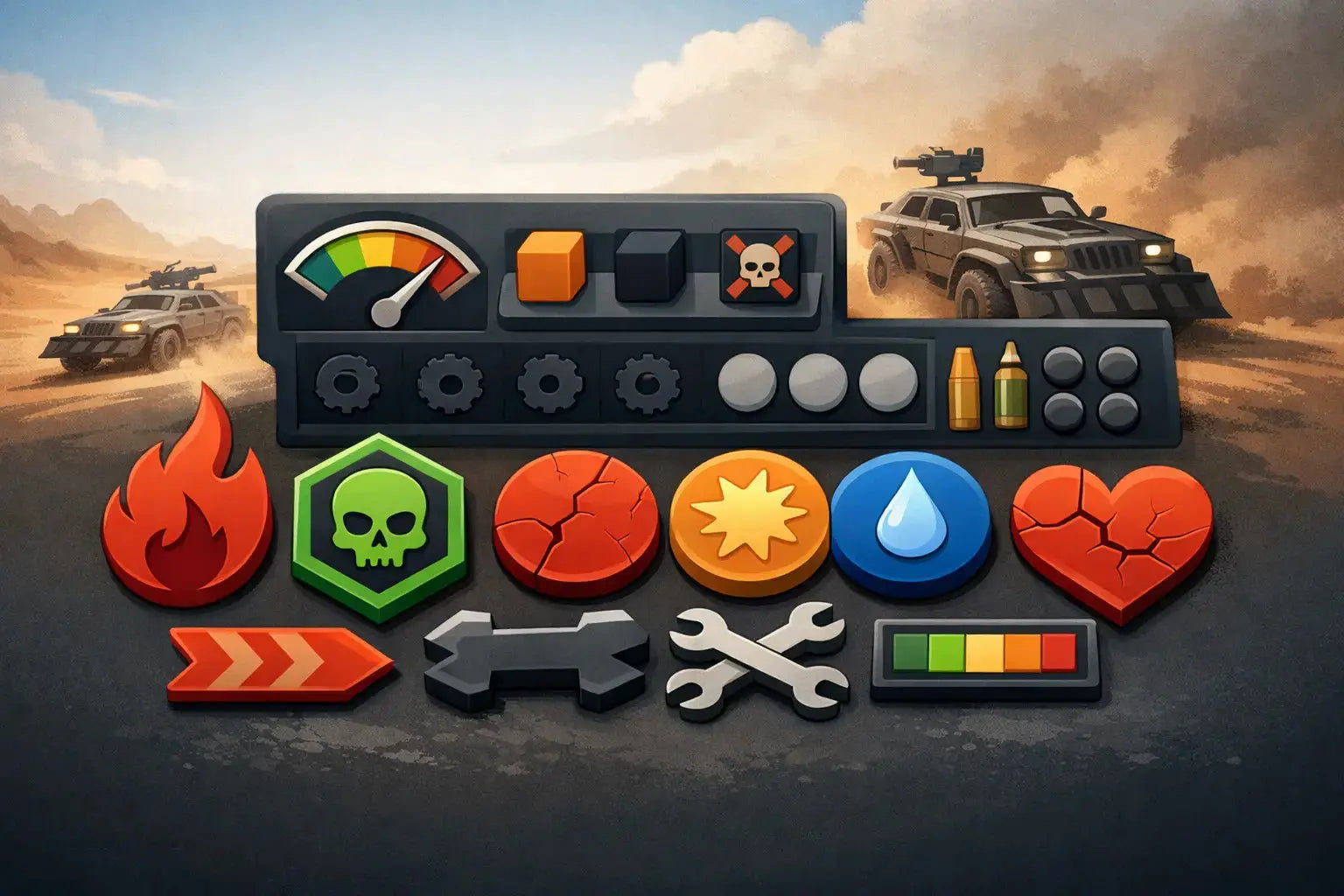 Gaslands Dashboard Tokens That Keep Races Moving