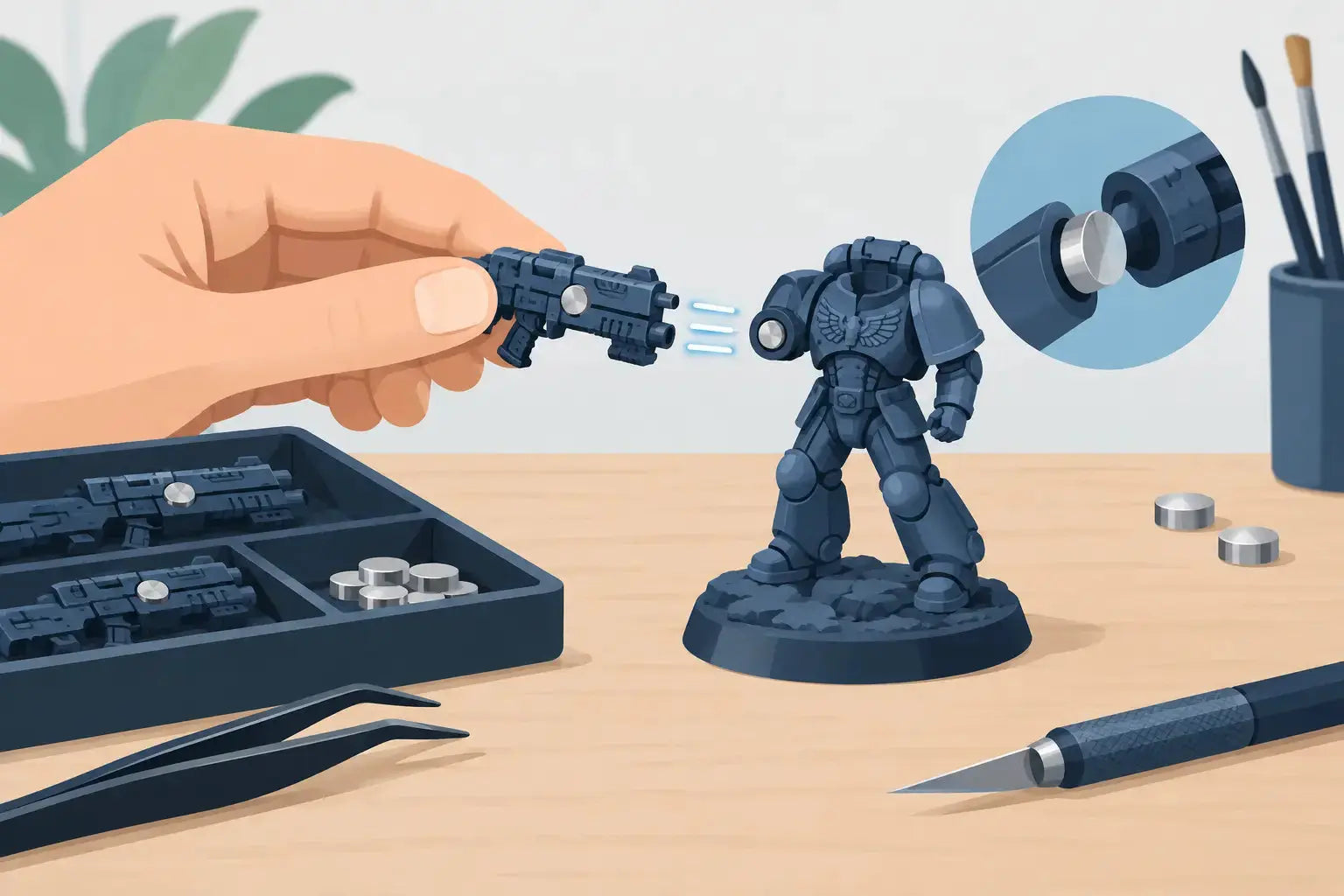 How to Magnetise Model Weapons Without Regret