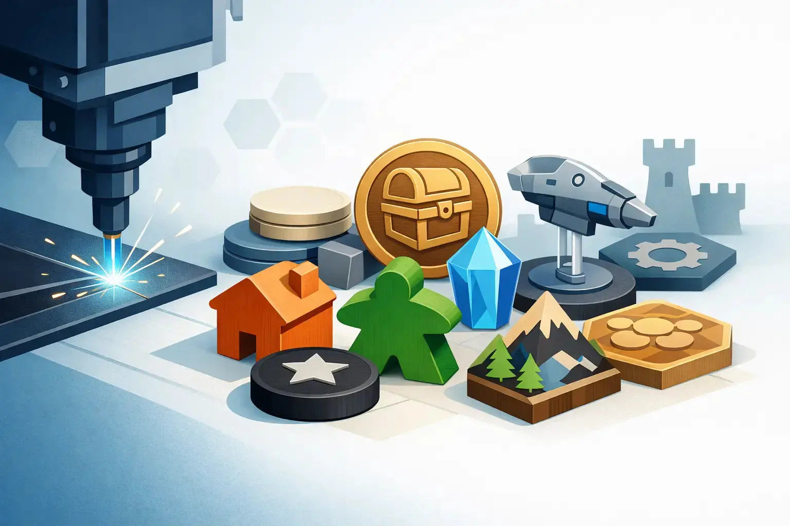 Laser Cut Board Game Tokens That Earn Their Space