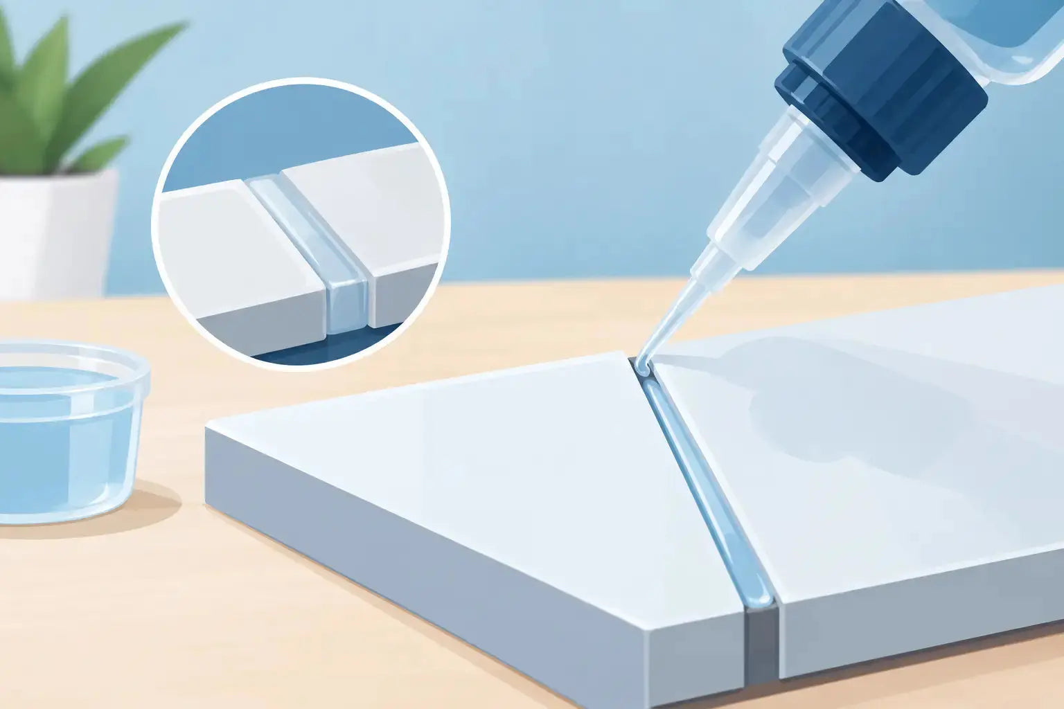 Miniature Gap Filling for Clean Resin Joins