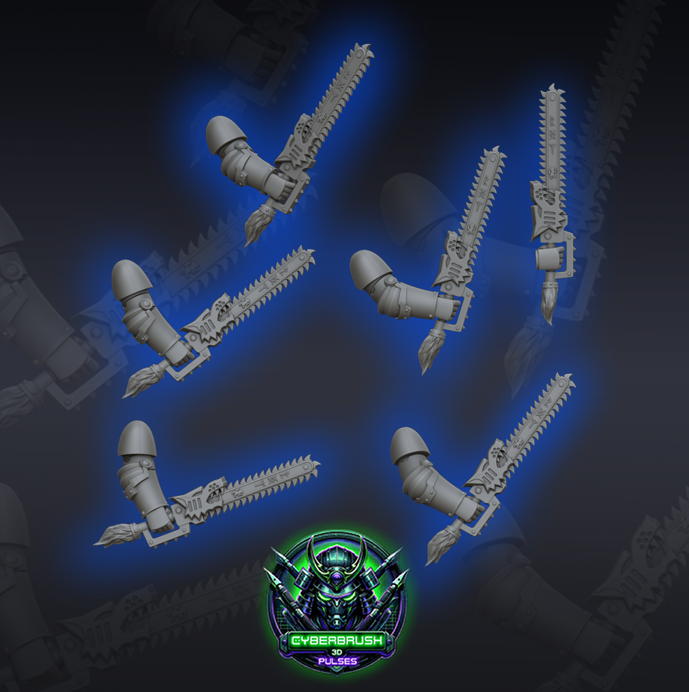 Chainsword Set (5) - Space Vikings Cyberbrush 3D Pulse