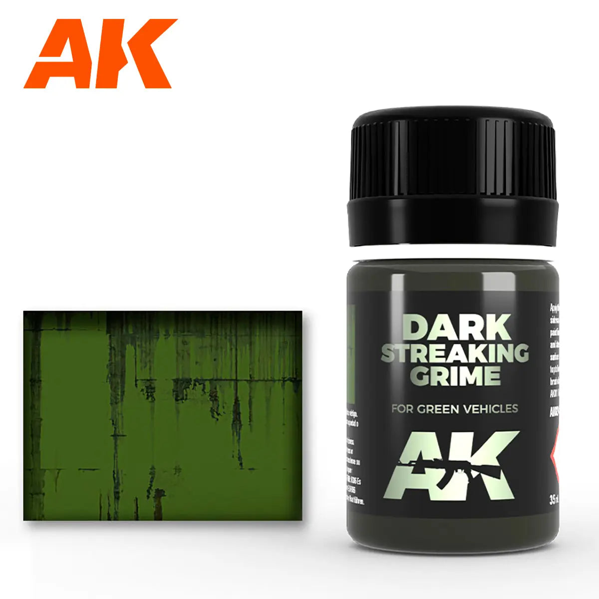 AK Interactive Washes - AK-024 Dark Streaking Grime (35ml) - Laserforge Miniatures
