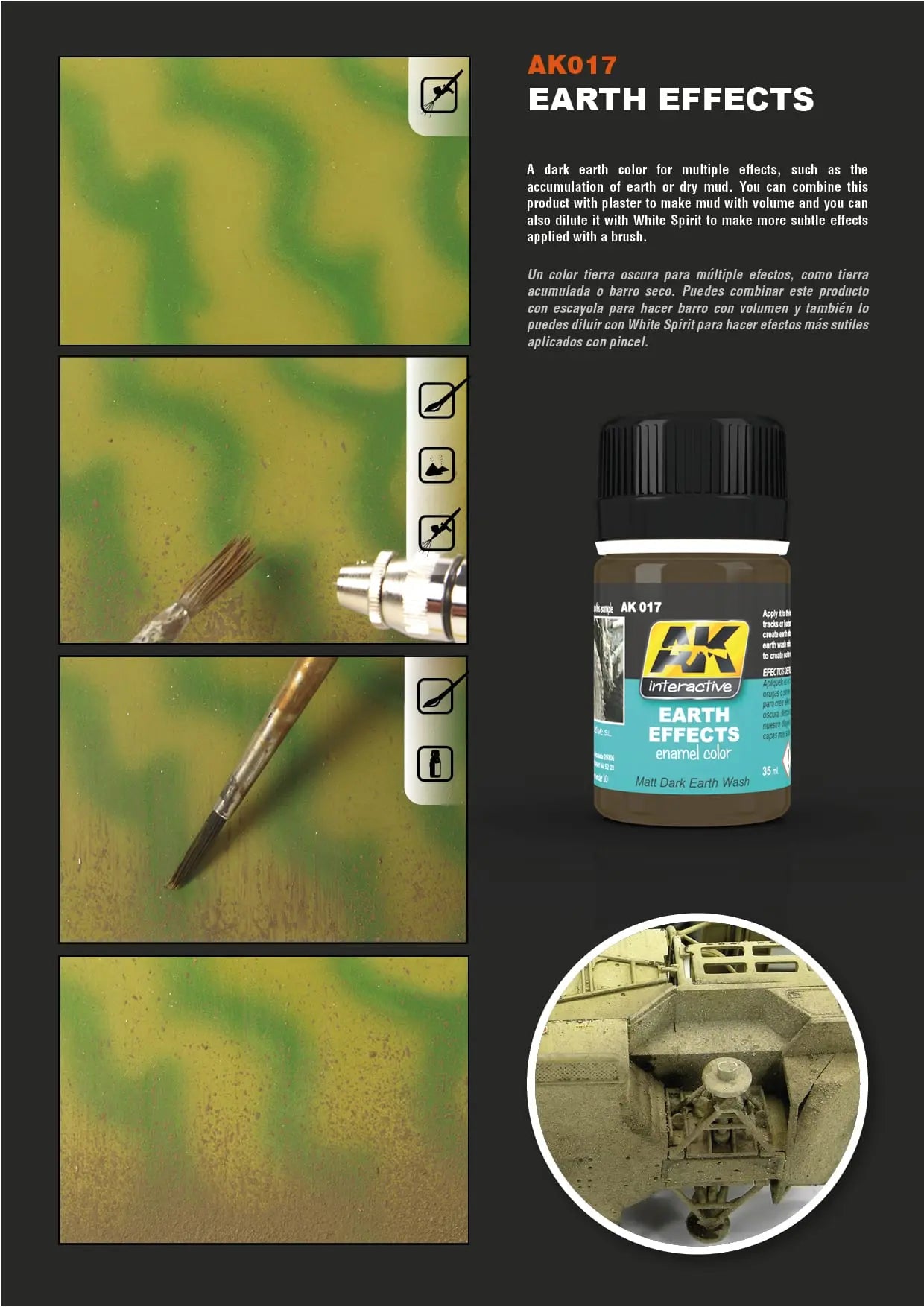 AK Interactive Washes- AK-017 Earth Effects (35ml) - Laserforge Miniatures