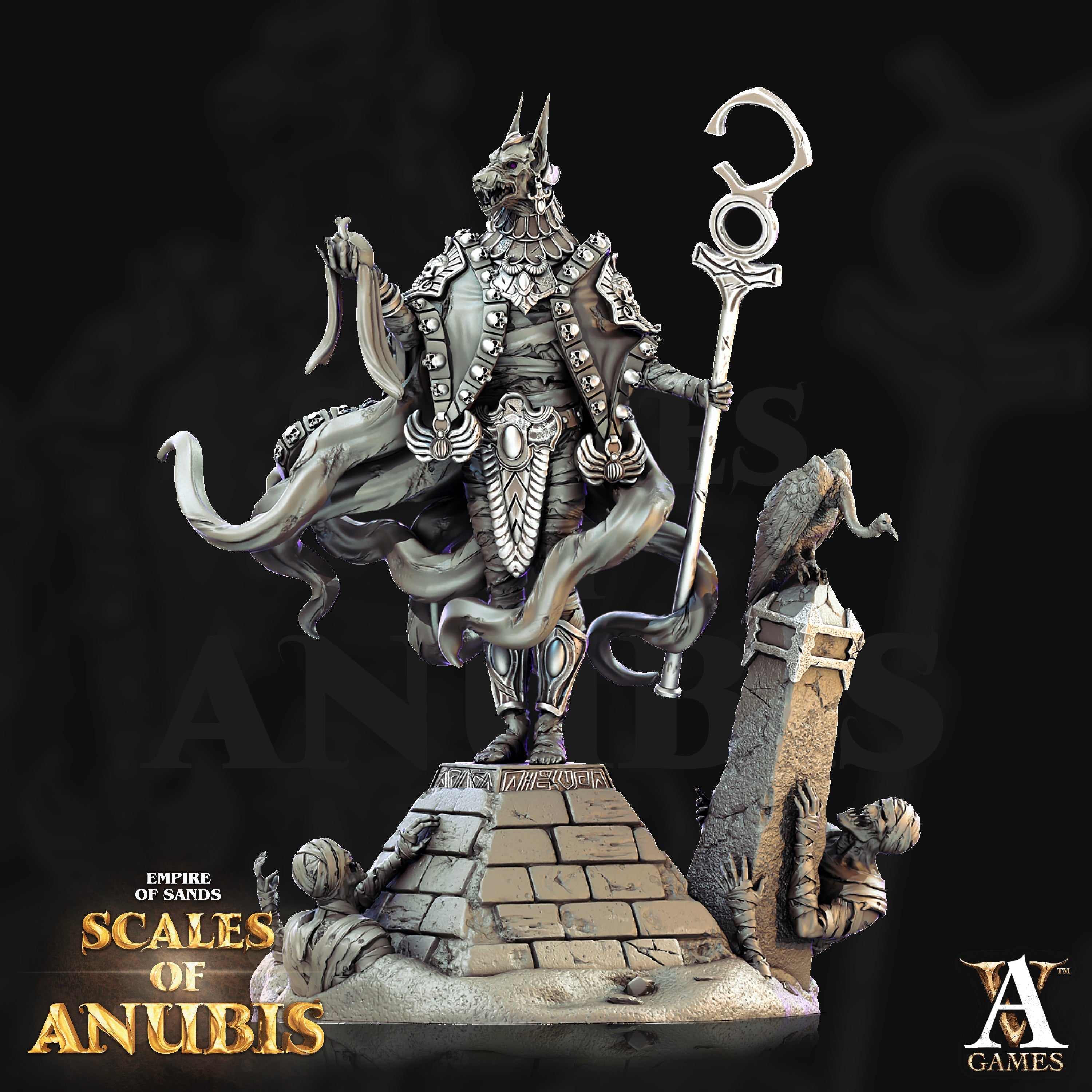 Anubian Priests Squad (4) - Ankh Overlords Archvillain Games