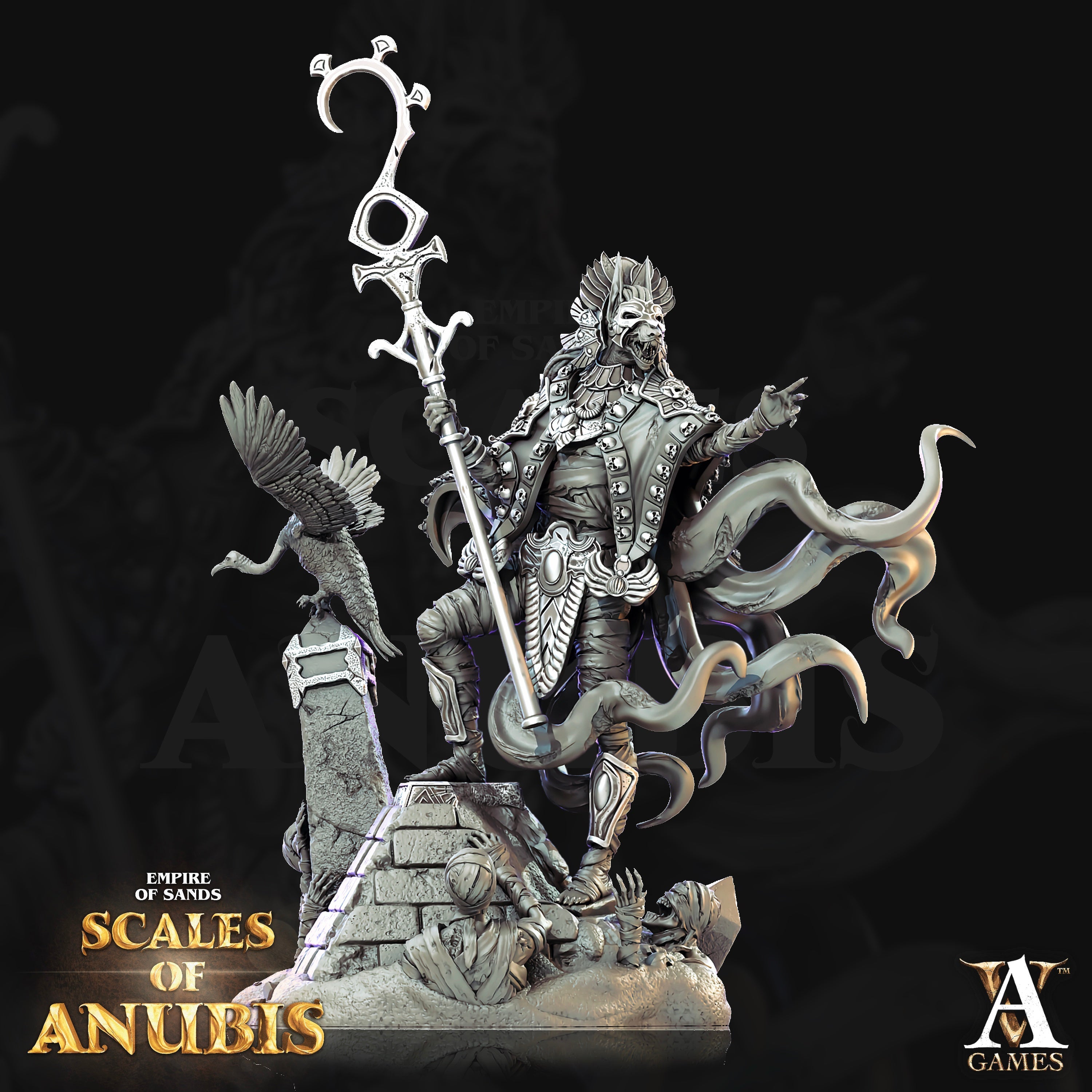 Anubian Priests Squad (4) - Ankh Overlords Archvillain Games