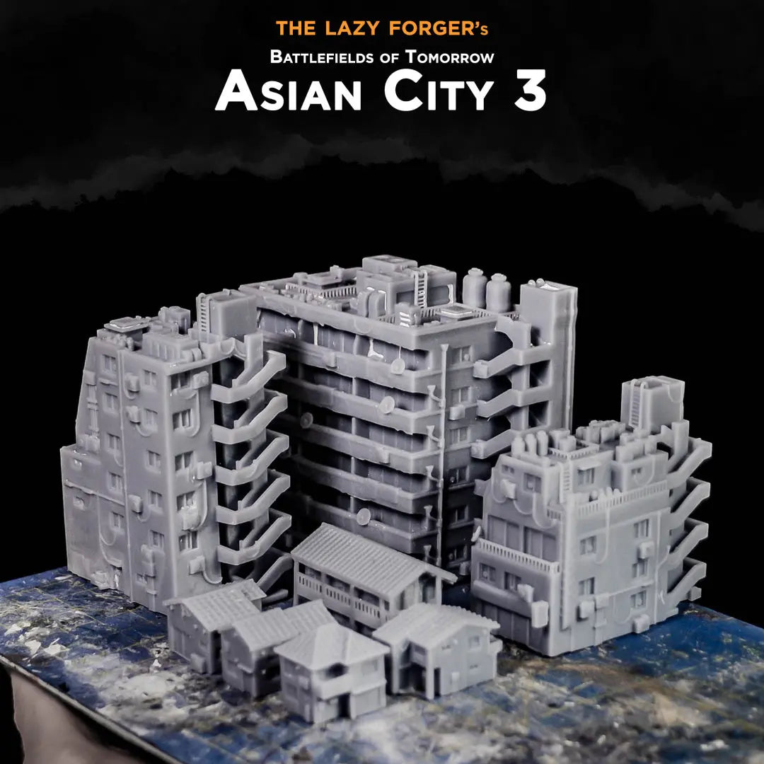 Asia City, Pack 03 [6 Buildings] - 6-8mm scale The Lazy Forger