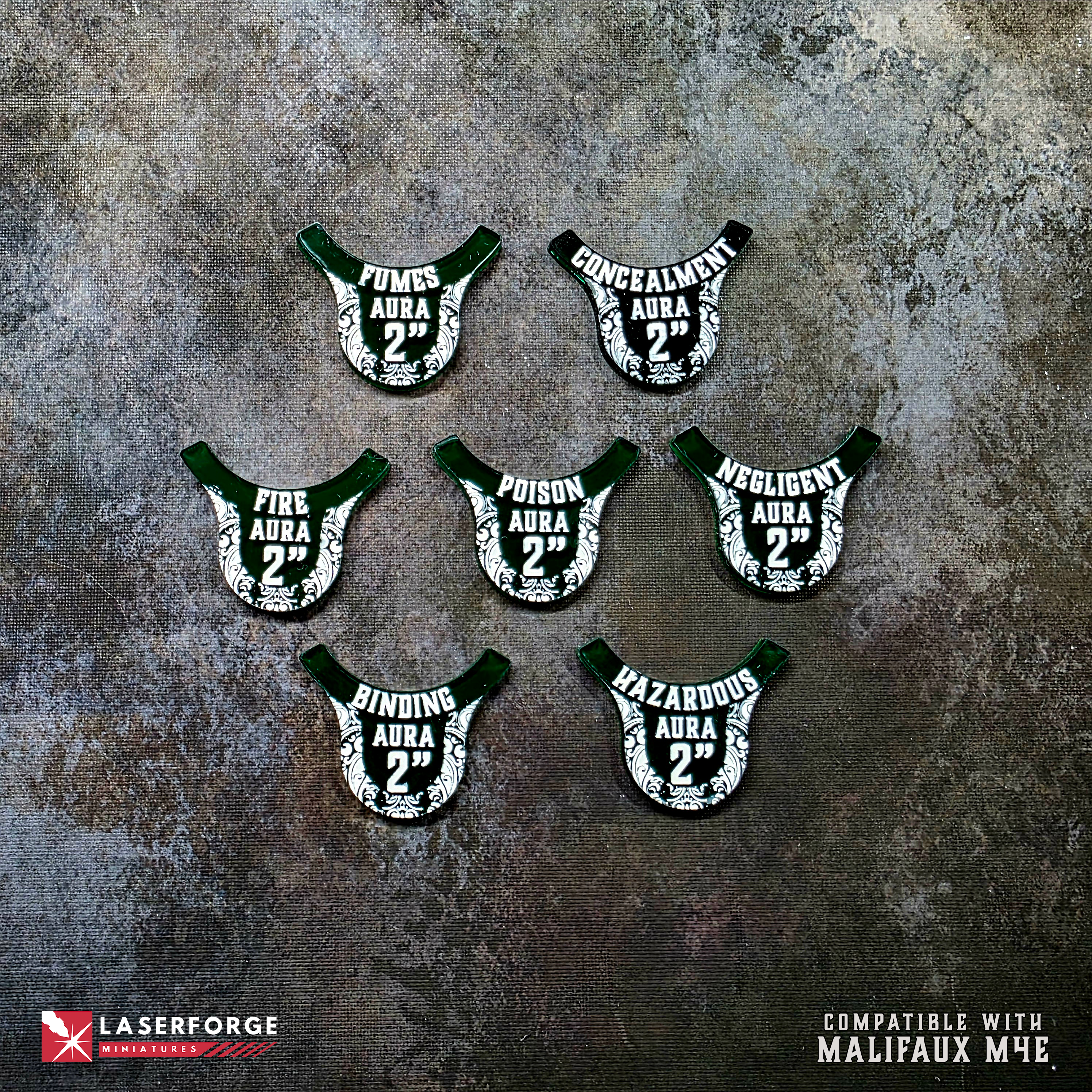 Aura Token Pack (5-Token Pack) - Malifaux M4e Laserforge Miniatures