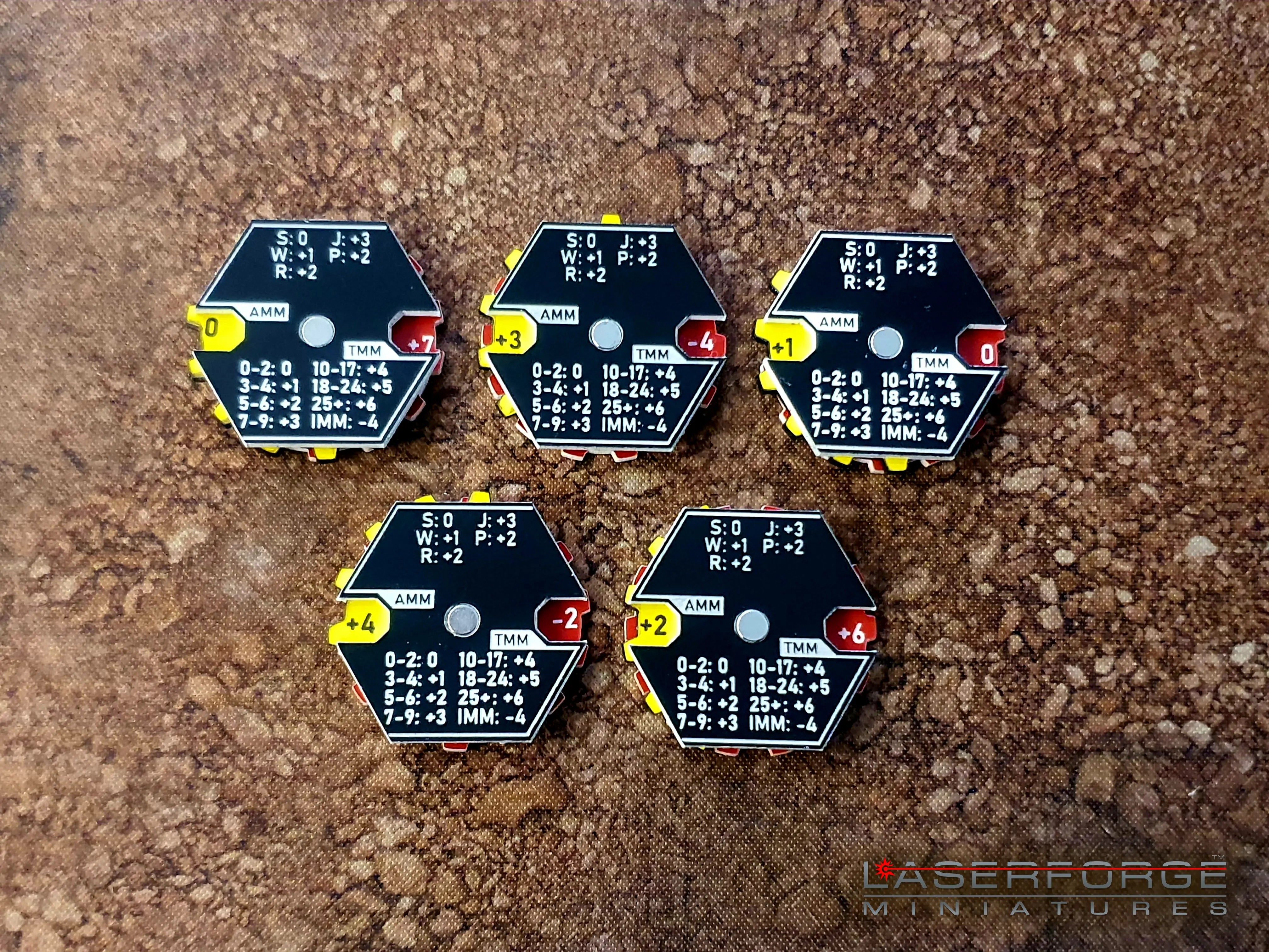 T Modifier BattleTech G.A.T. Modifier Dials - Available at Laserforge Miniatures