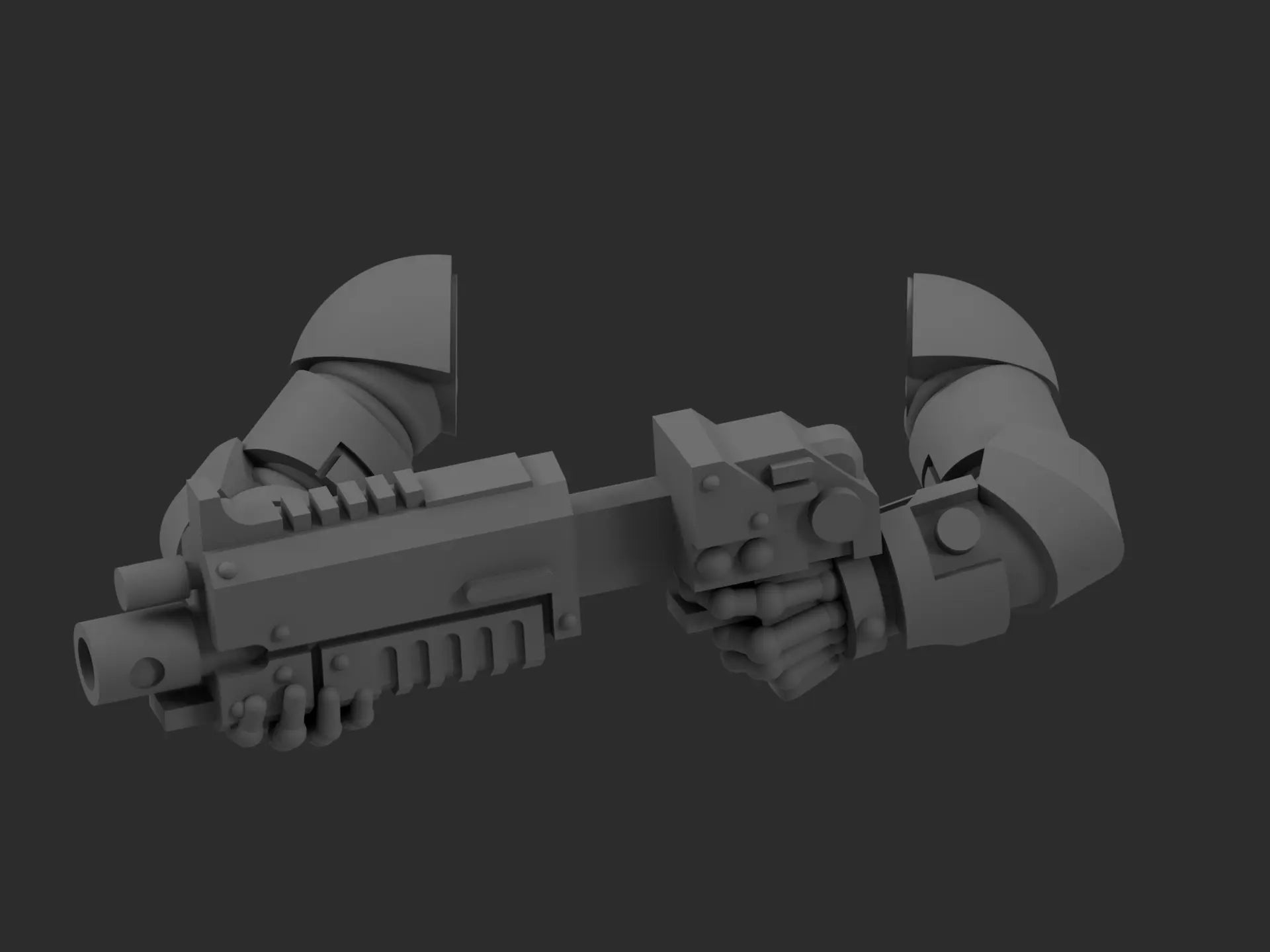 Bionic Super Soldier Bolt Gun Arm Pack (Set of 5) - Laserforge Miniatures