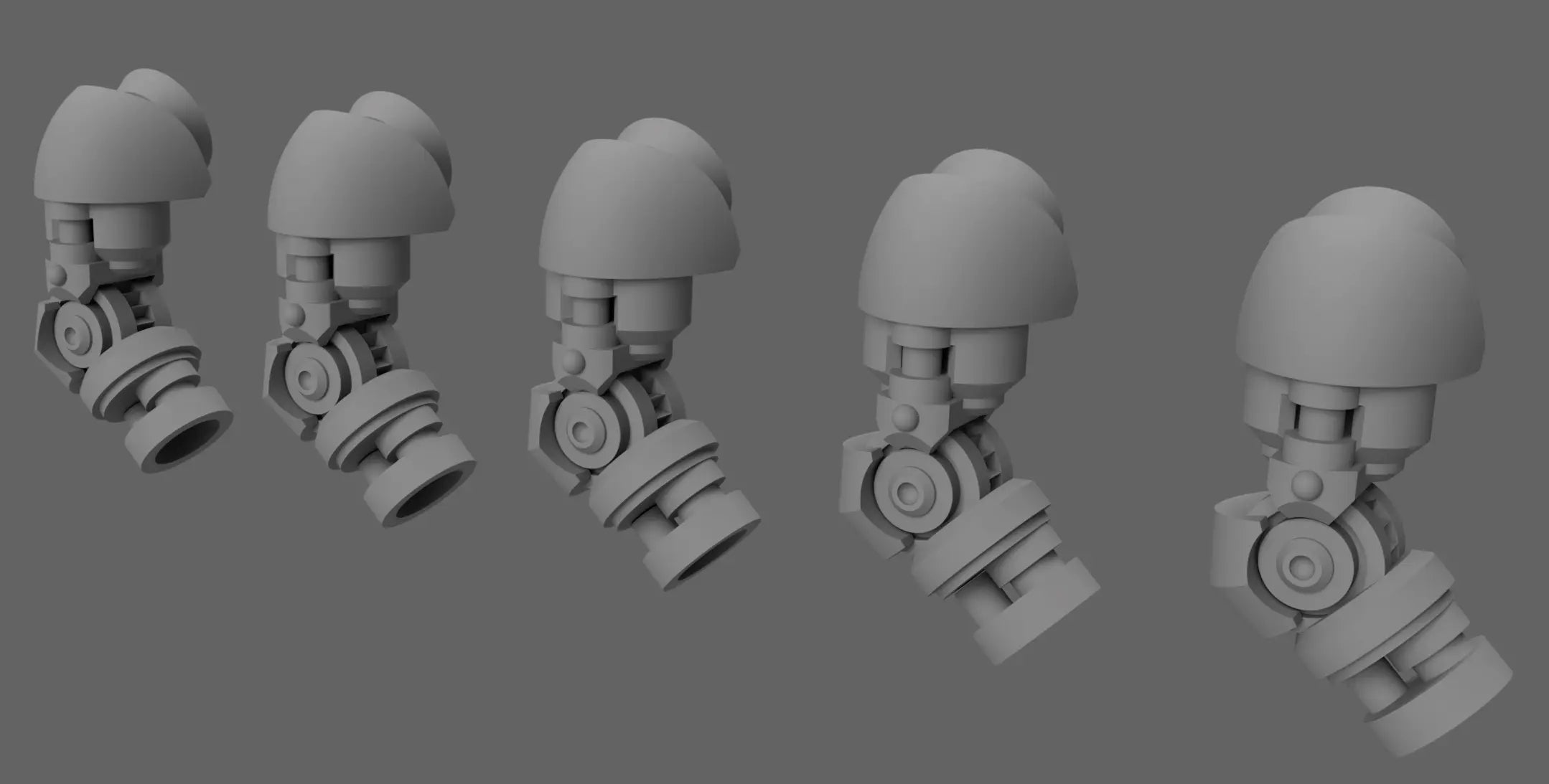 Bionic Super Soldier Posable Arm Pack (Pack of 5) - Laserforge Miniatures