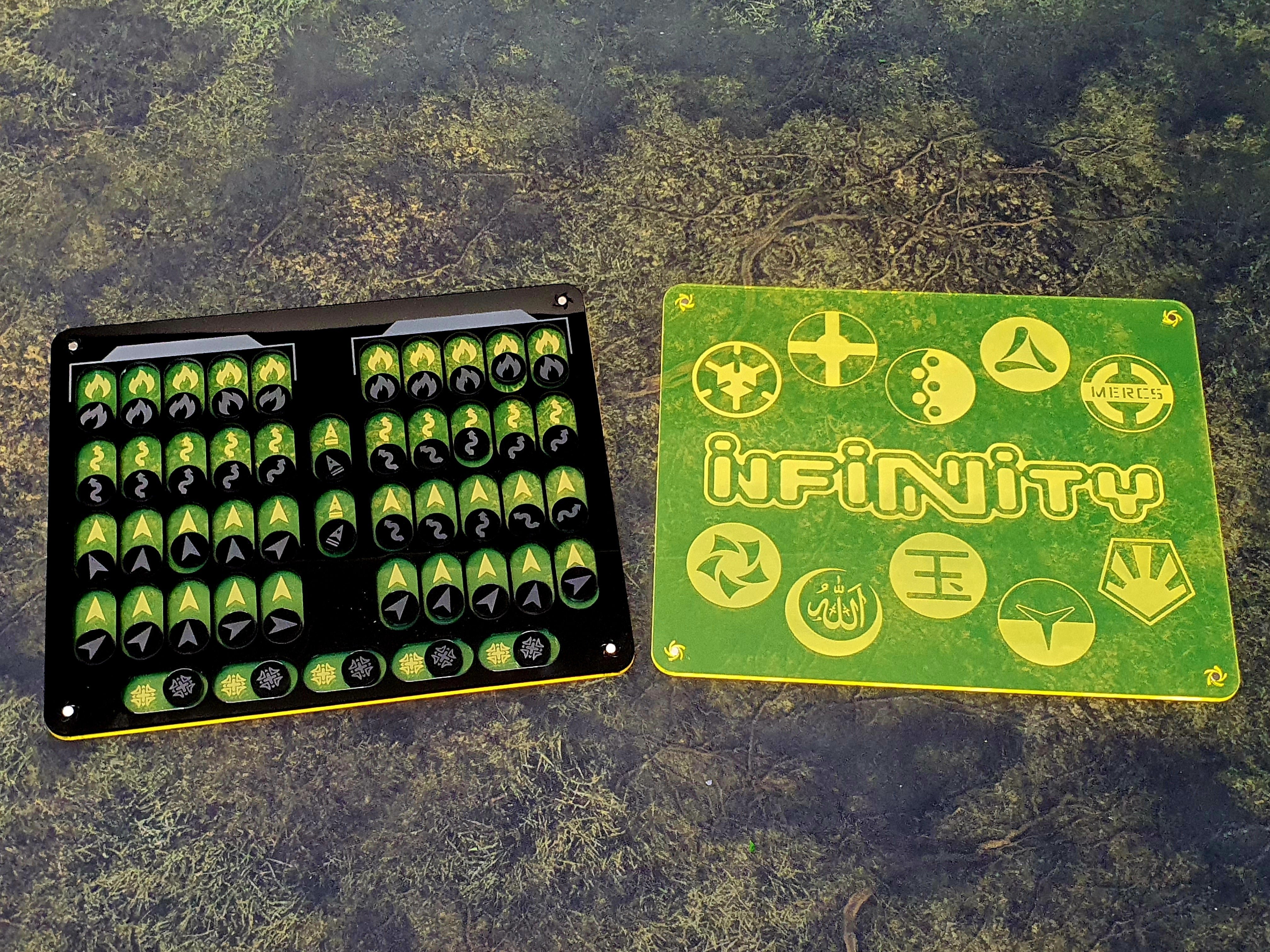 "Com Terminal" Order Token Tracker - Compatible with Infinity N5 Laserforge Miniatures