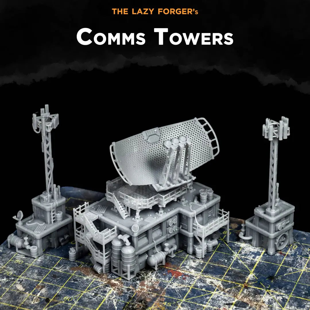 Comms Towers - 6-8mm scale The Lazy Forger