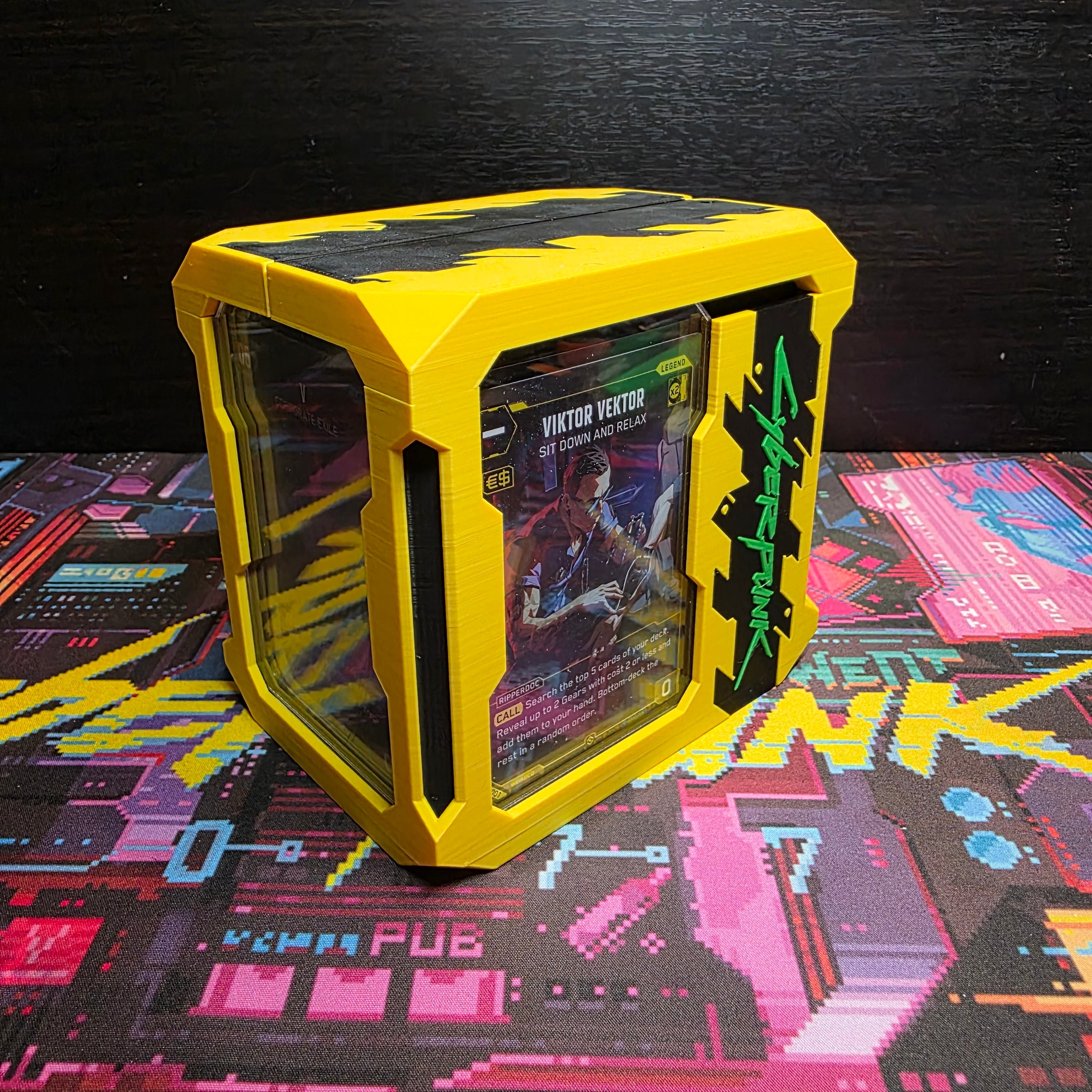 Cyberpunk XL-S TCG Deck Box Laserforge Miniatures