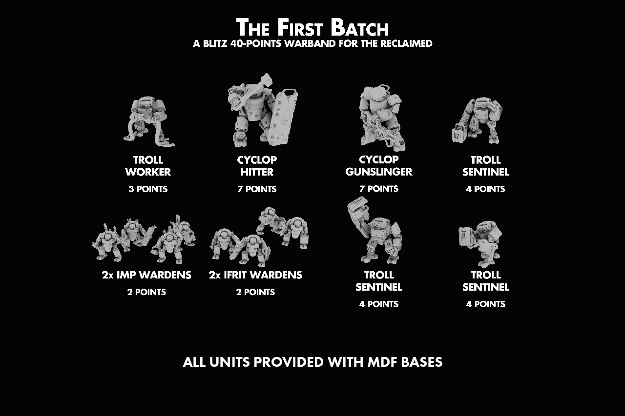 First Batch - 40pt Blitz Army - The Reclaimed The Lazy Forger