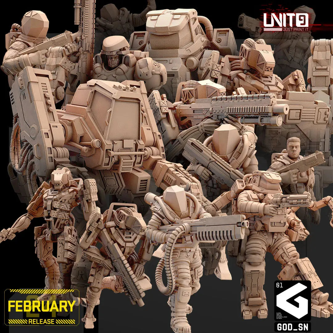 Unit 9 Miniatures Unit 9 Cyberpunk Minis Get it now - Laserforge Miniatures