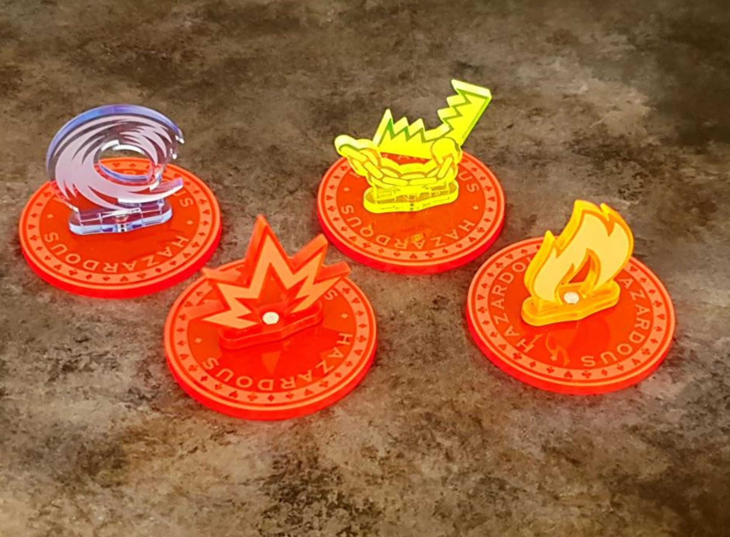 Malifaux Hazard Markers - Magnetic (5) Laserforge Miniatures