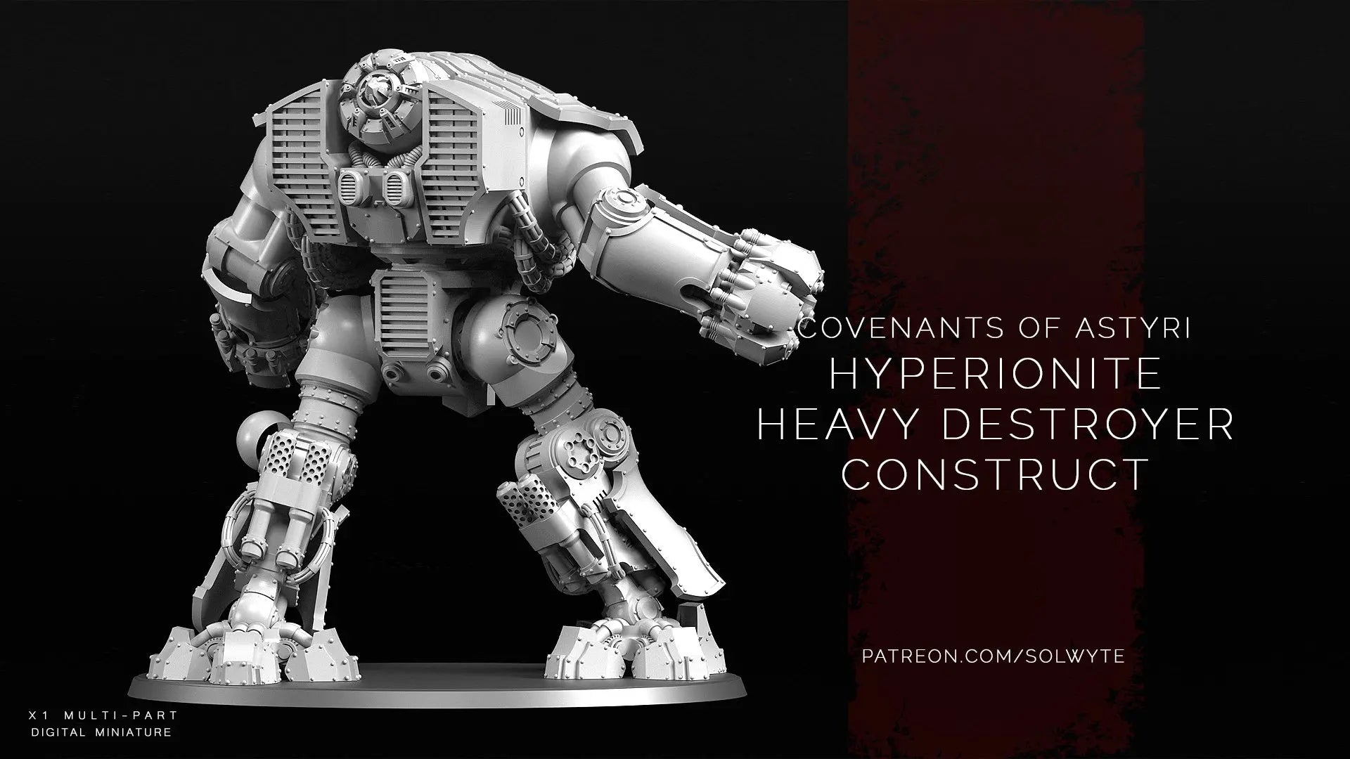 Hyperlite Destroyer Hyperionite Heavy Destroyer (1) - Available at Laserforge Miniatures
