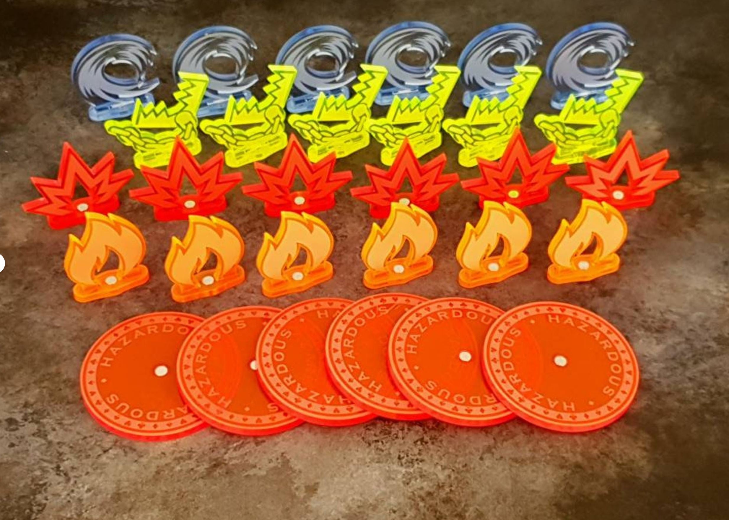 Malifaux Hazard Markers - Magnetic (3) Laserforge Miniatures