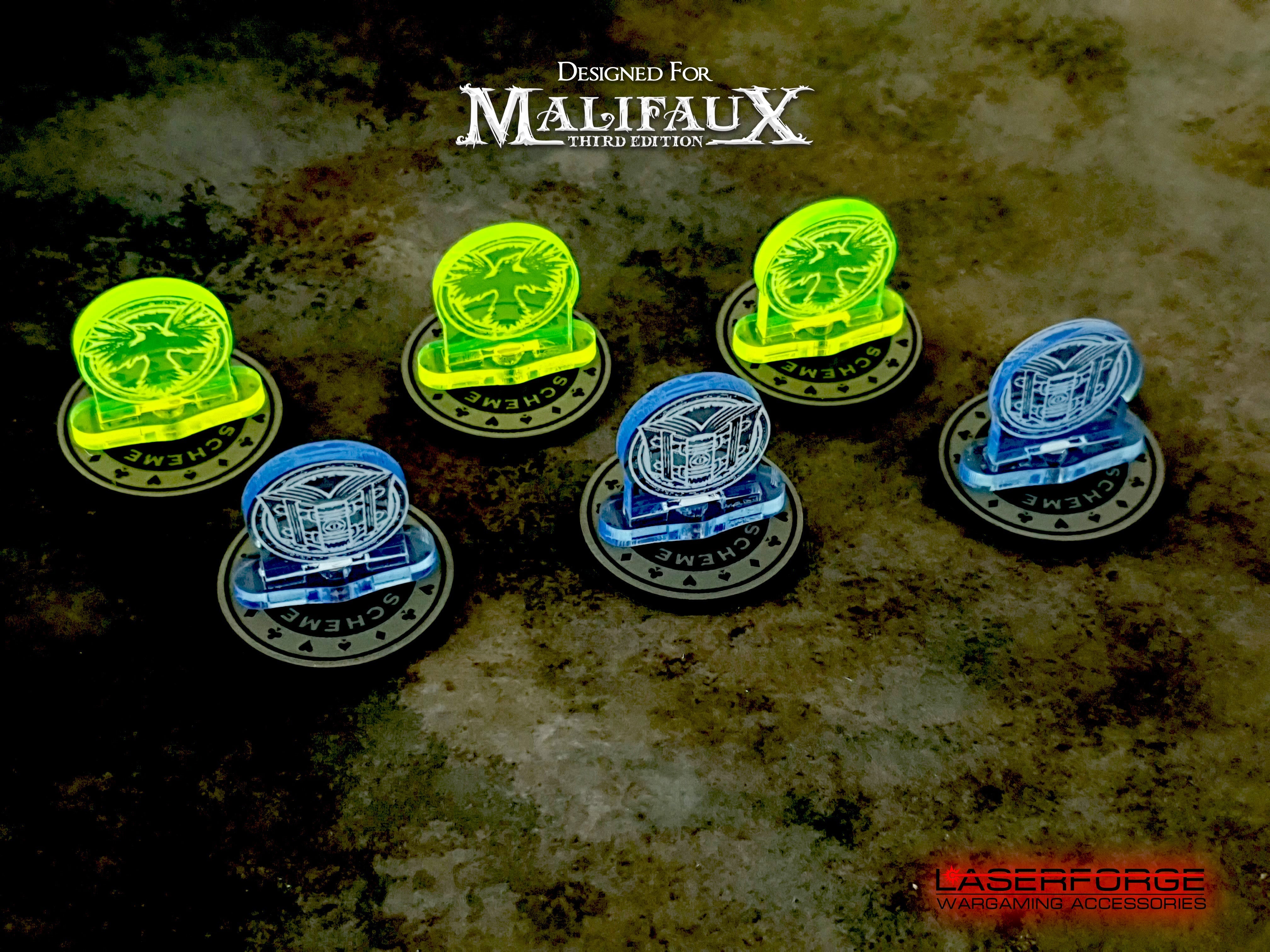Malifaux Strategy Markers - Magnetic (5) Laserforge Miniatures