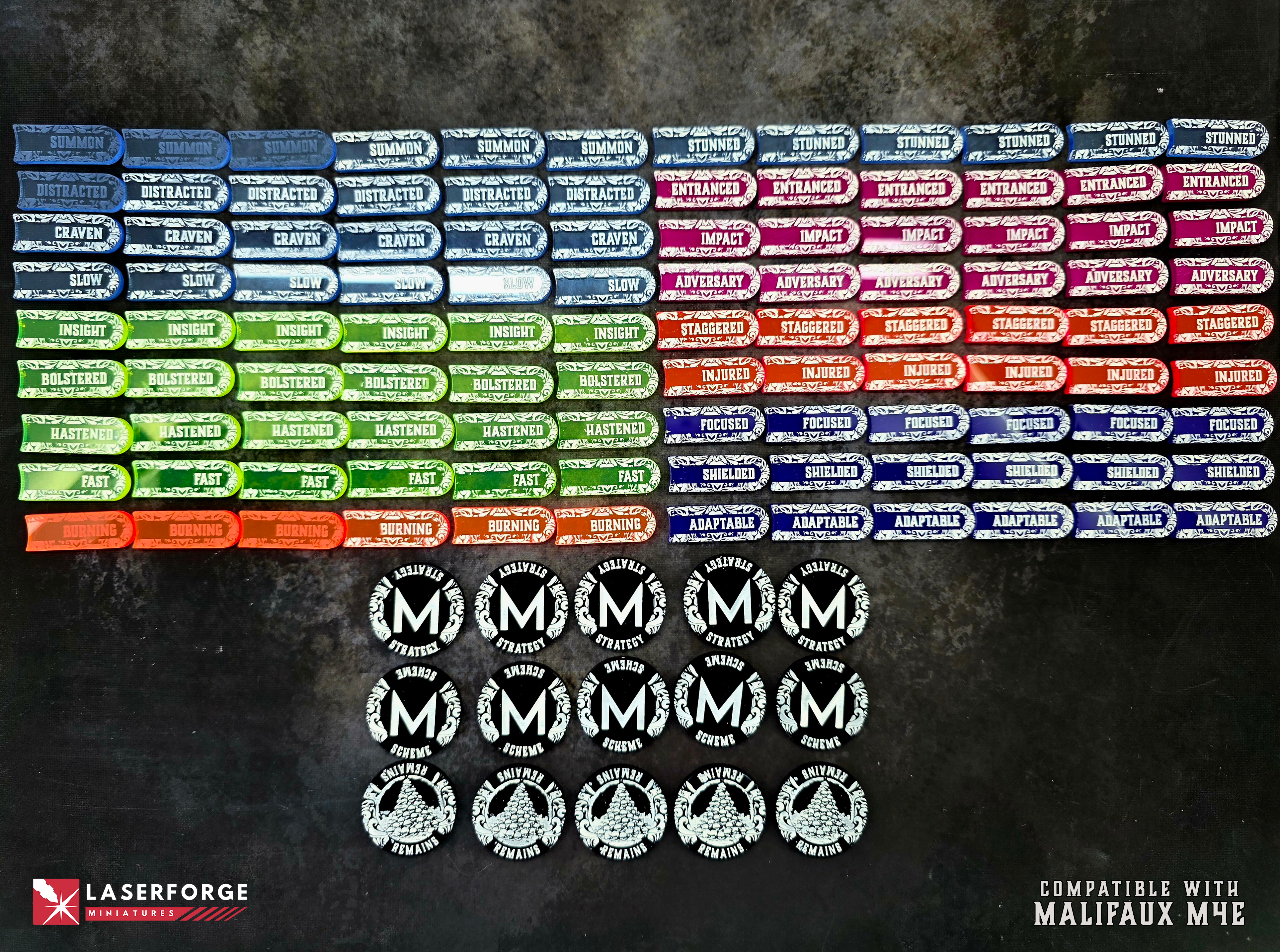 Marker & Token Mega Pack (123) - Malifaux M4e Laserforge Miniatures