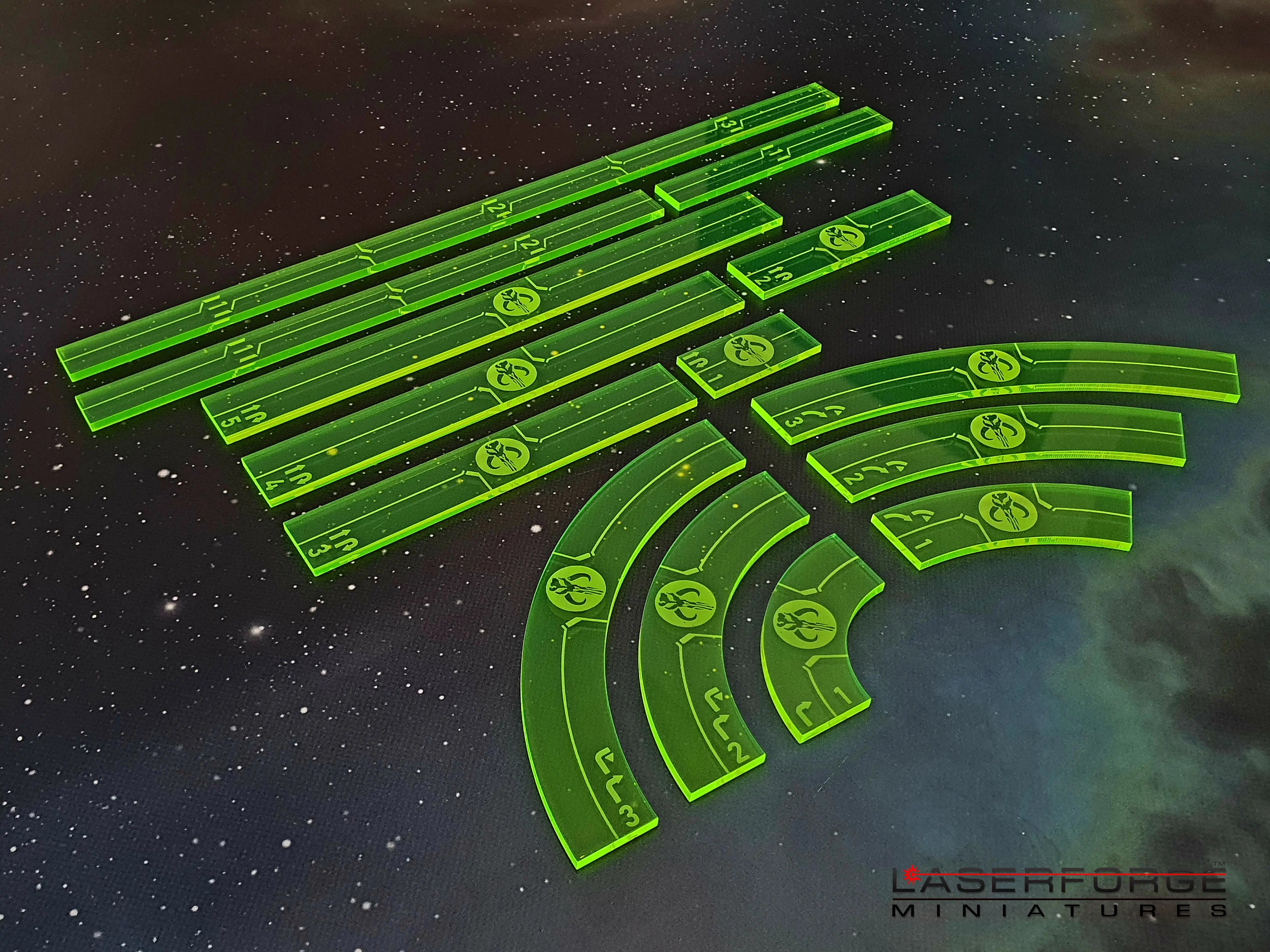 Movement Template Set Compatible With Star Wars XWing V2 5