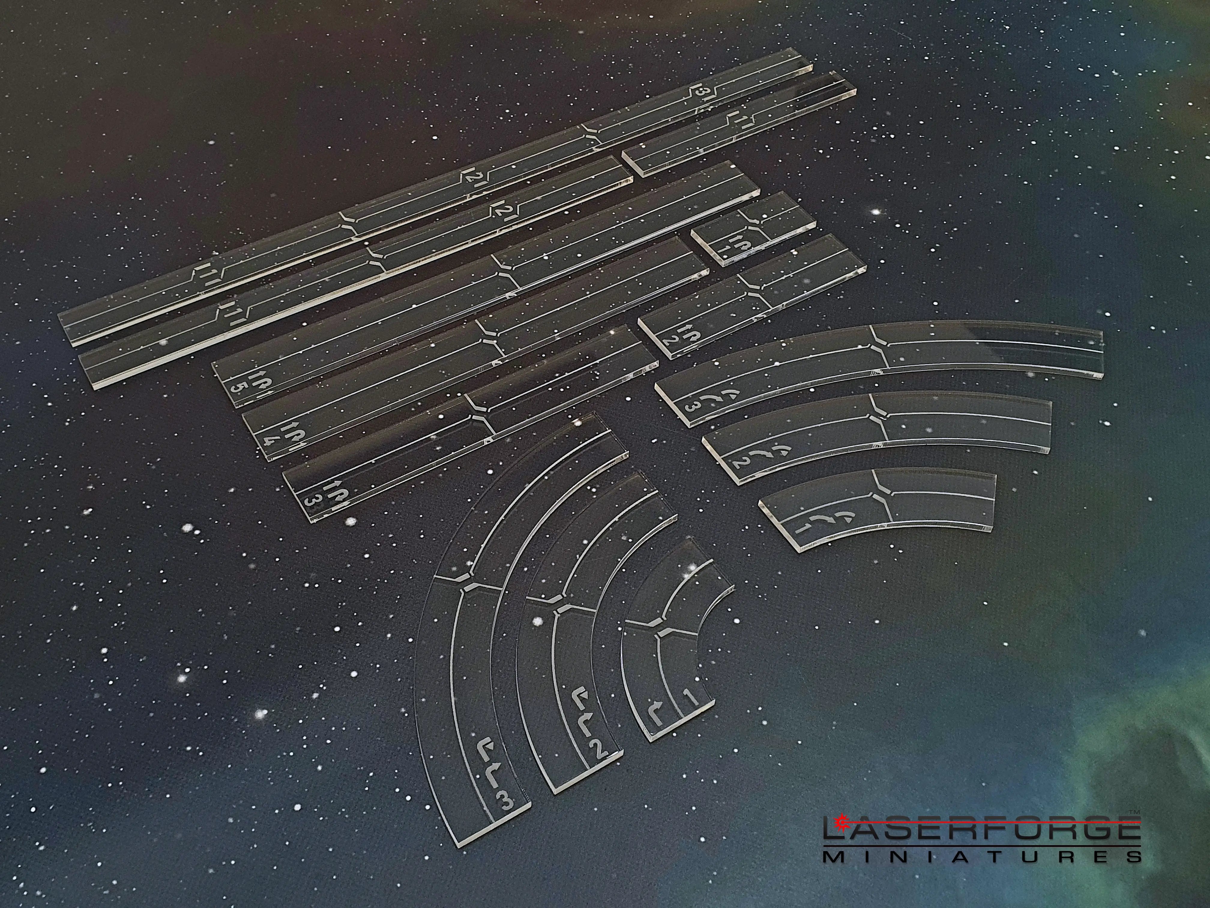 Movement Template Set - Compatible with Star Wars XWing v2.5