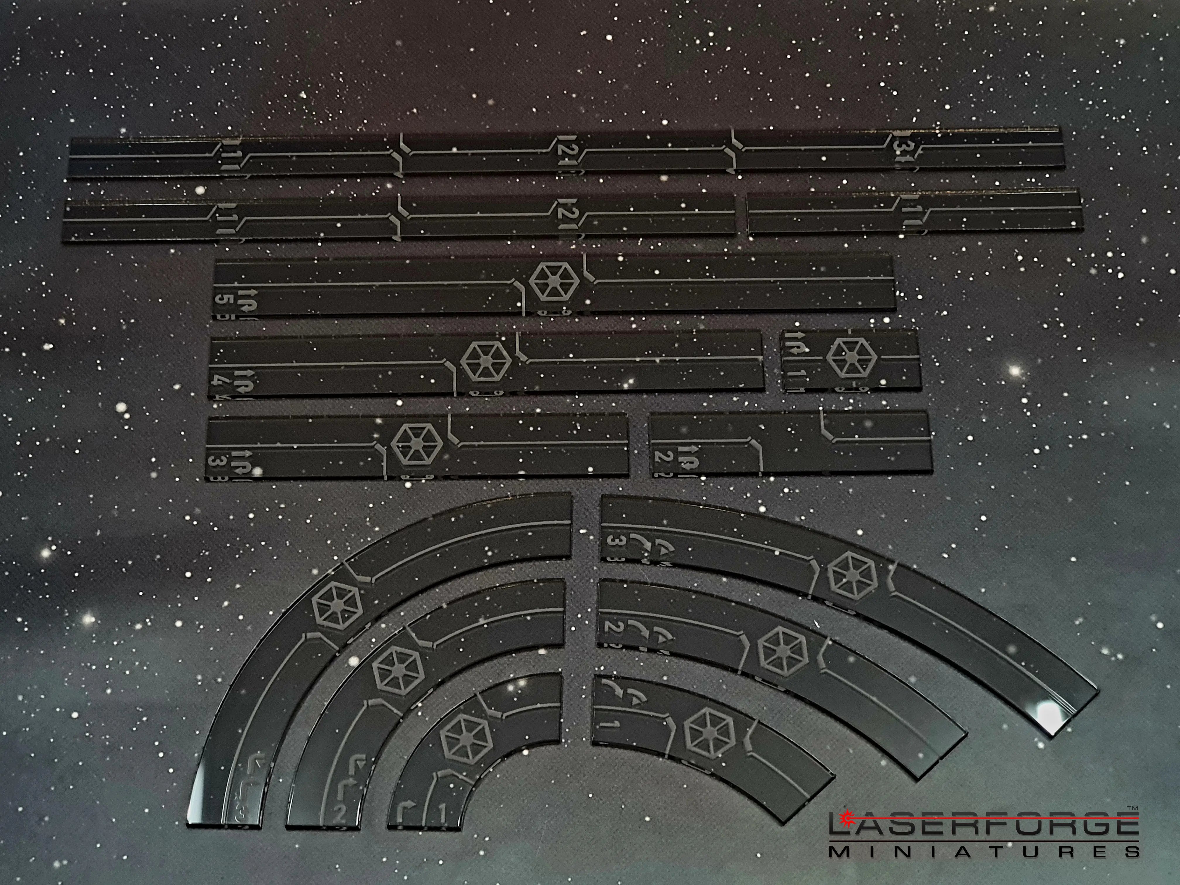 Movement Template Set Compatible With Star Wars XWing V2 5