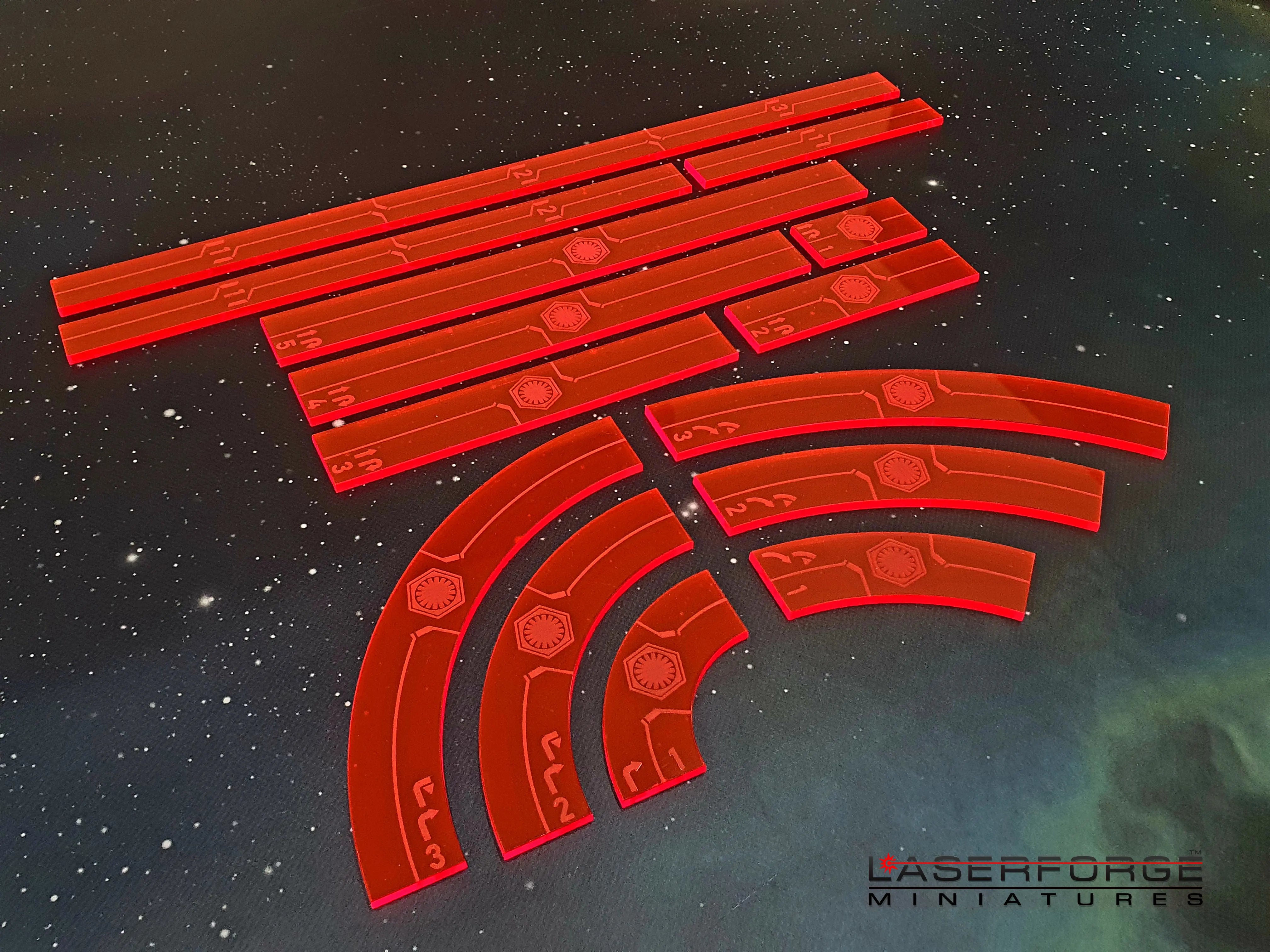 Movement Template Set Compatible With Star Wars XWing V2 5