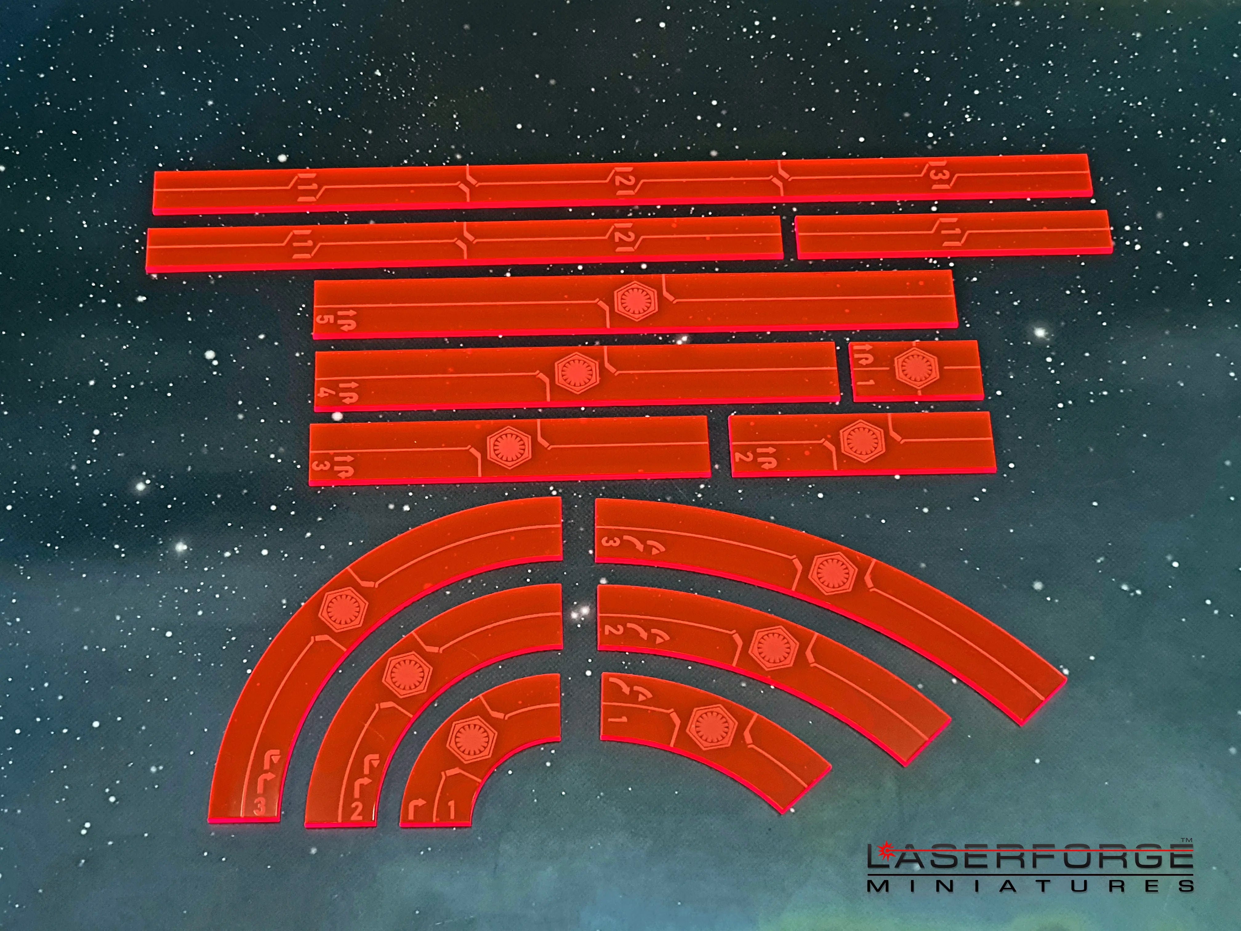 Movement Template Set Compatible With Star Wars XWing V2 5
