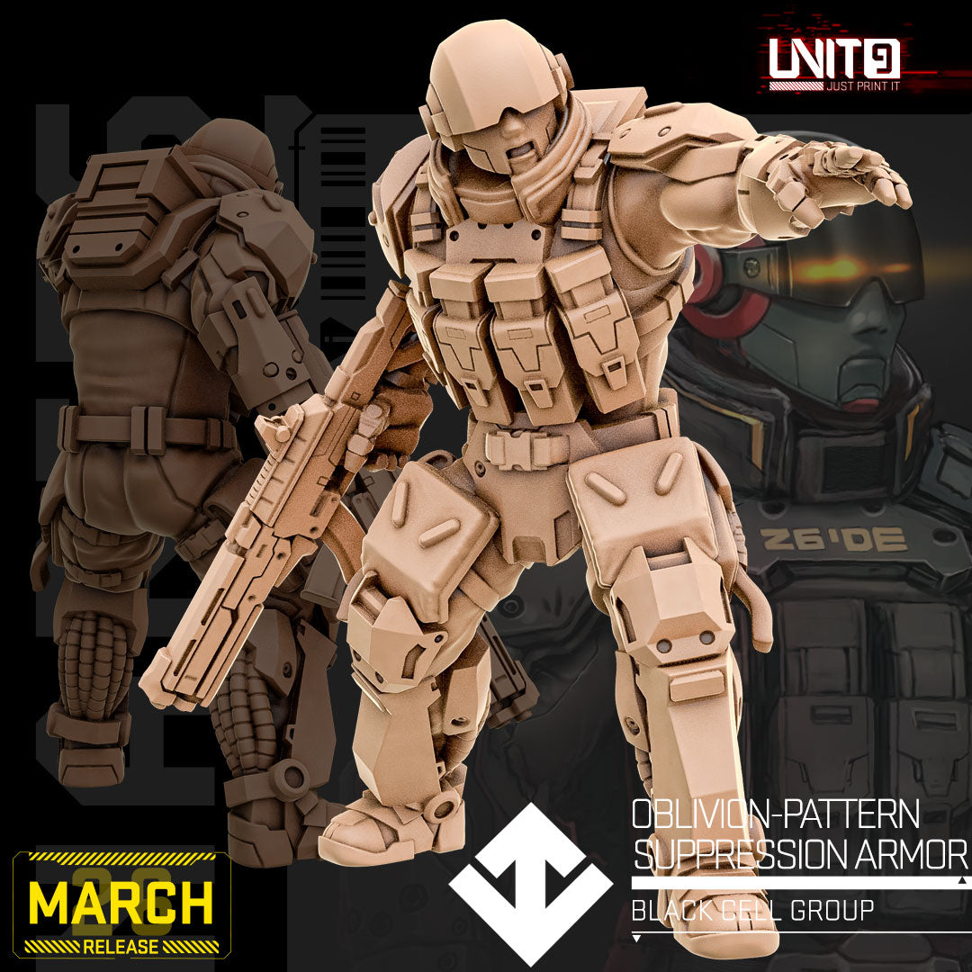 Oblivion Pattern Supression Armor v1 - Black Cell Group [MARCH 26] Unit 9