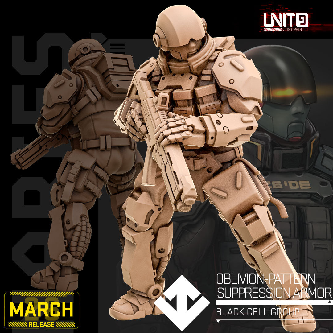 Oblivion Pattern Supression Armor v2 - Black Cell Group [MARCH 26] Unit 9