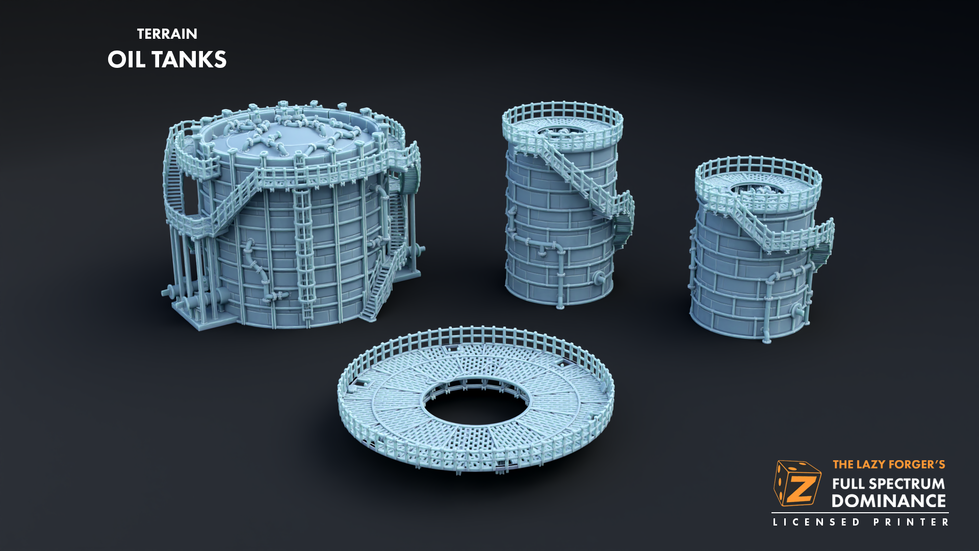 Oil Tanks - 6-8mm Terrain - FSD The Lazy Forger