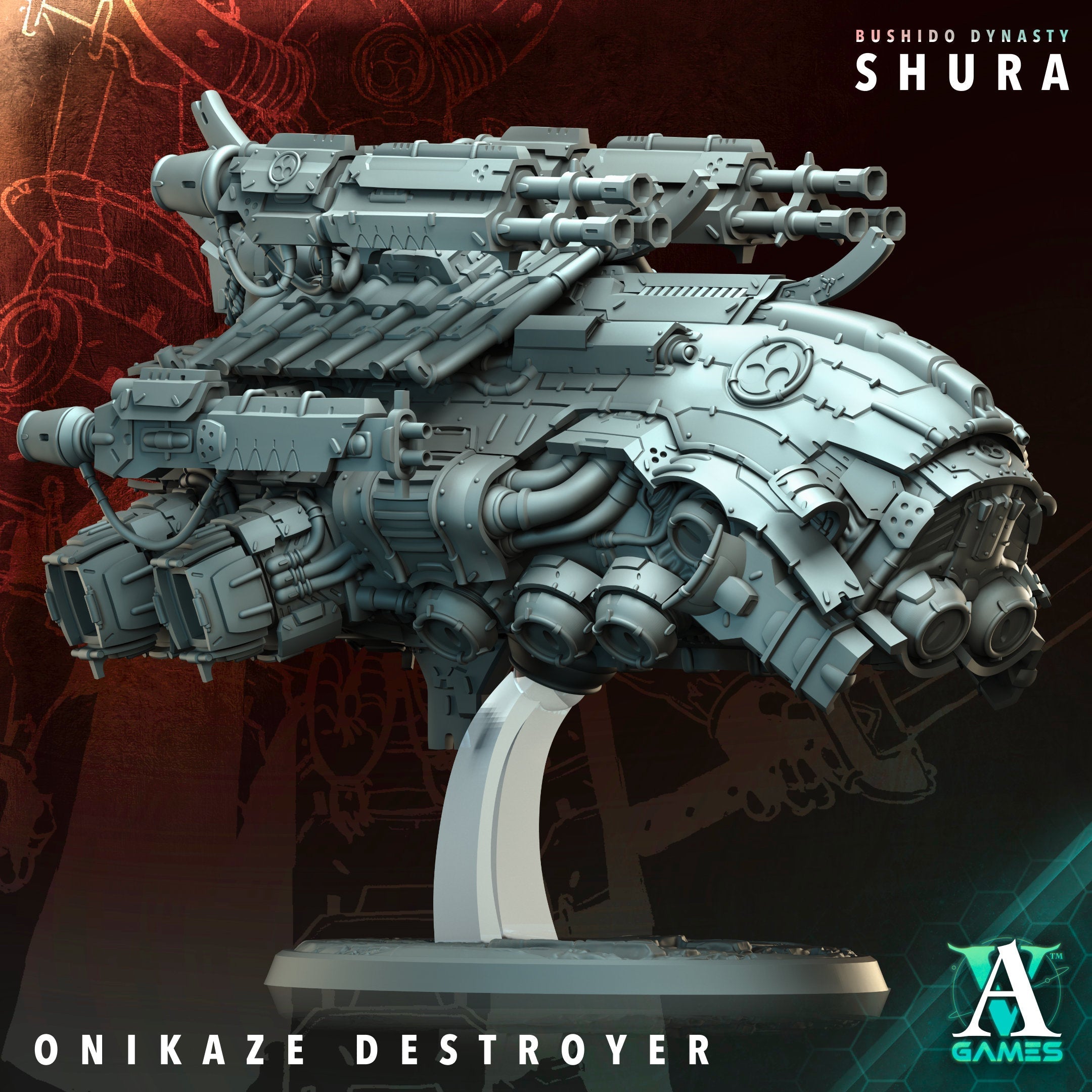 Onikaze Destroyer - Bushido Dynasty Archvillain Games