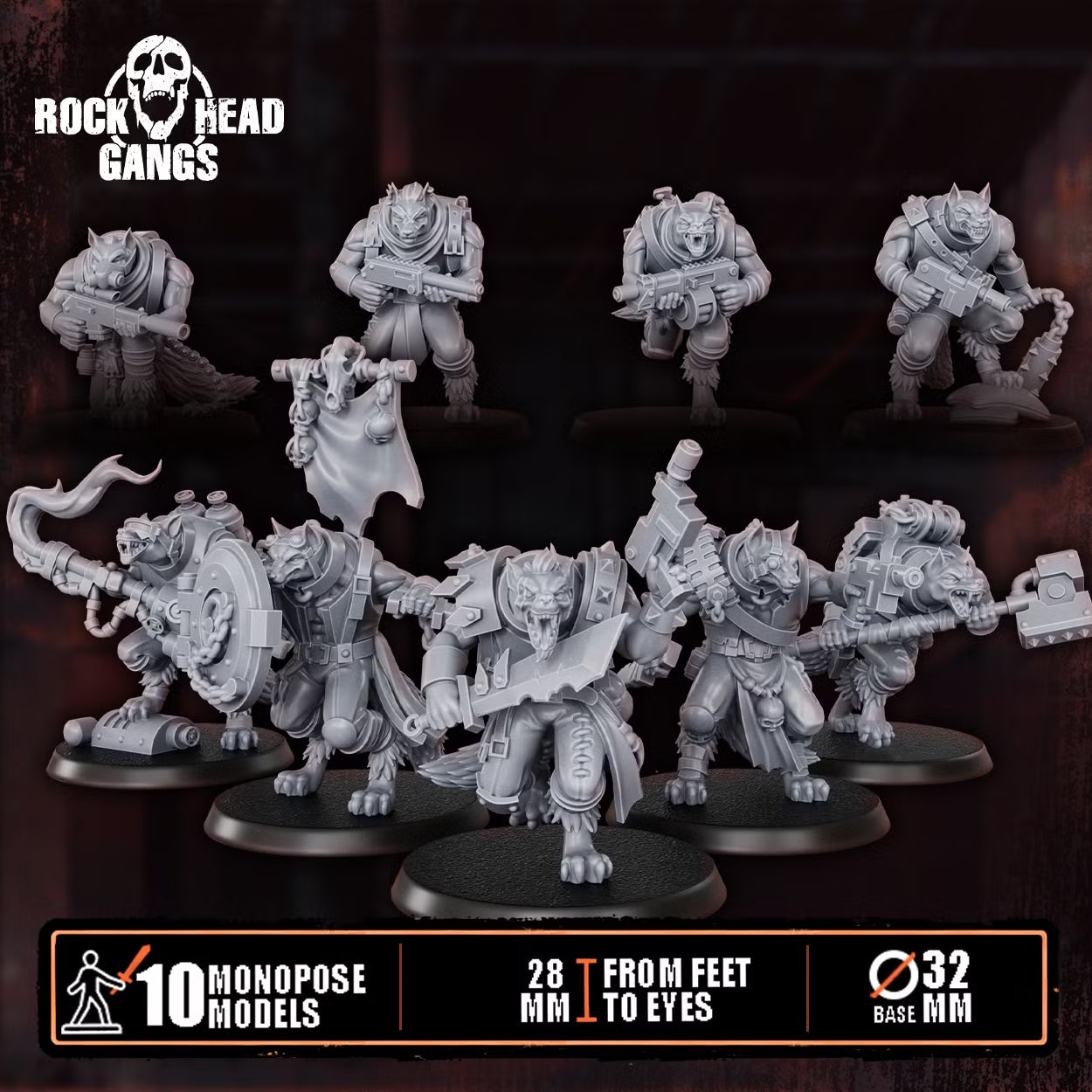 Rabid Godhound Cultists Squad - Preassembled DakkaDakka