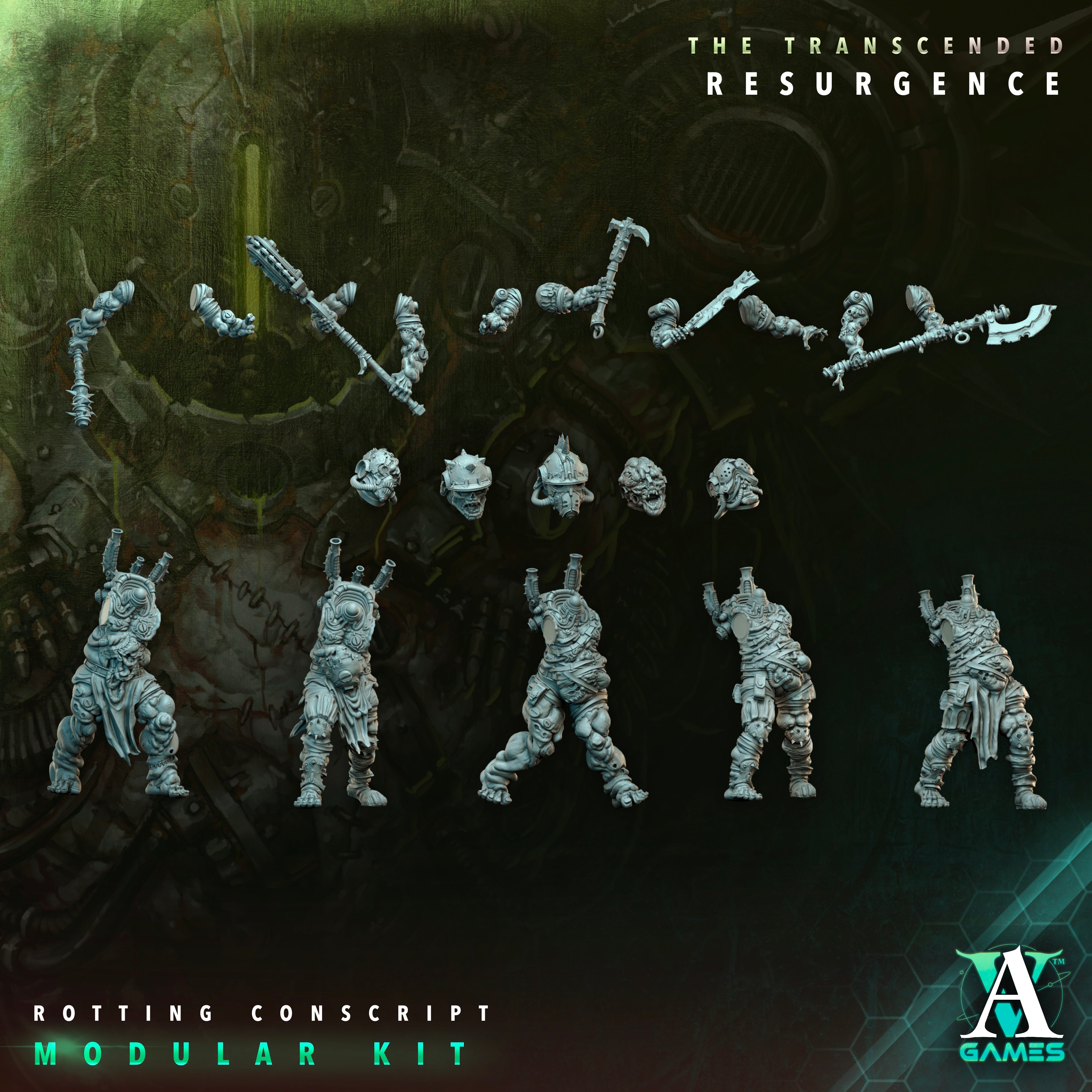 Rotting Conscript Unit (5) - The Transcended Archvillain Games