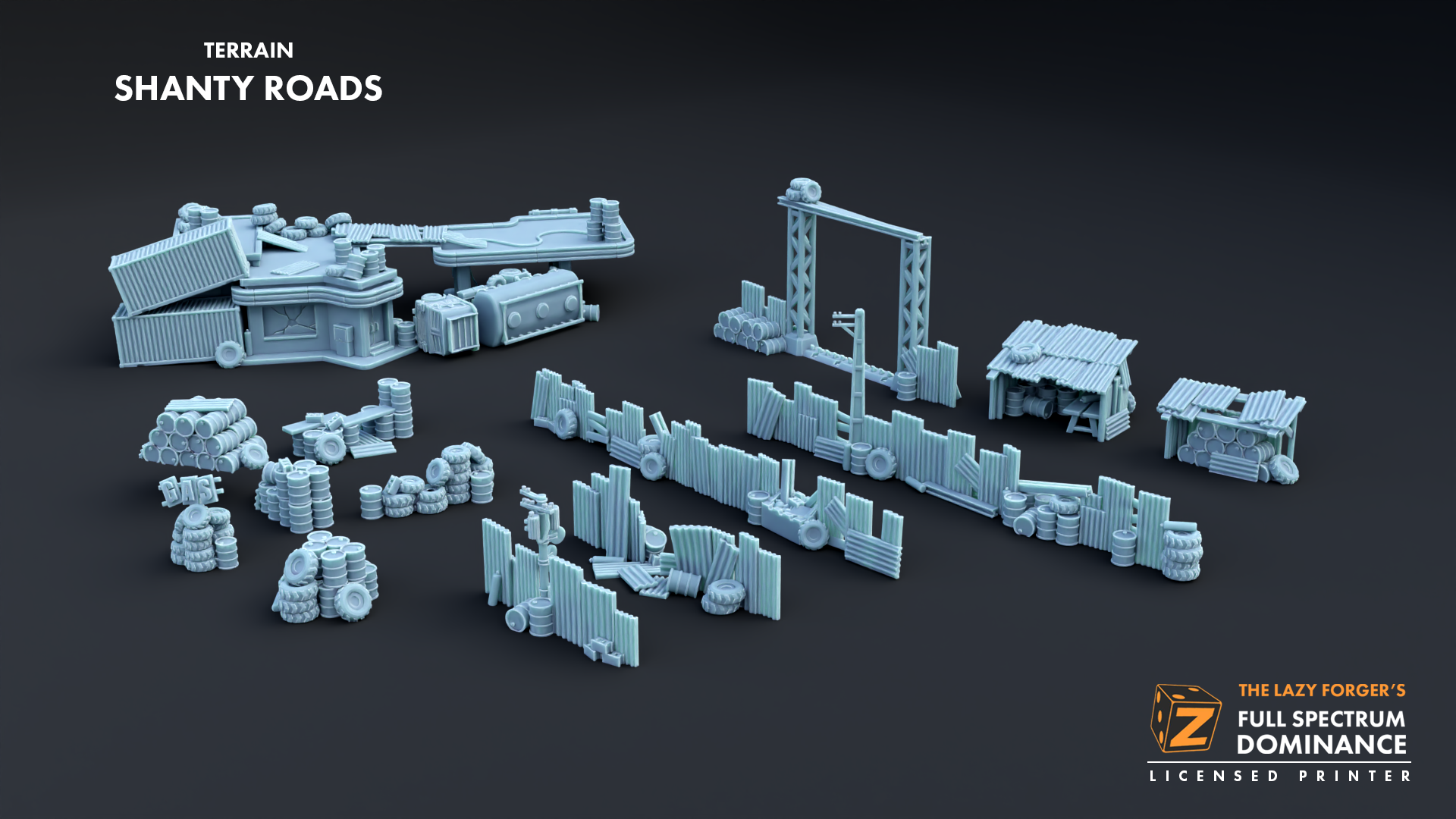 Shanty Roads & Fuel Station - 6-8mm Terrain - FSD The Lazy Forger