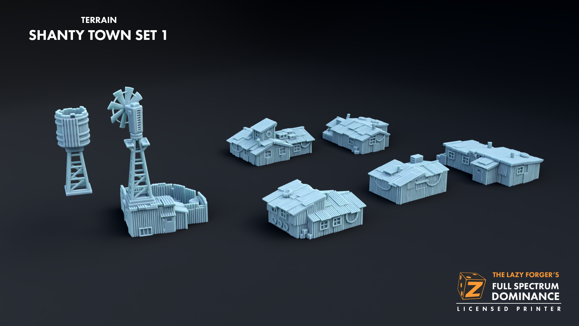 Shanty Town Set 1 - 6-8mm Terrain - FSD The Lazy Forger