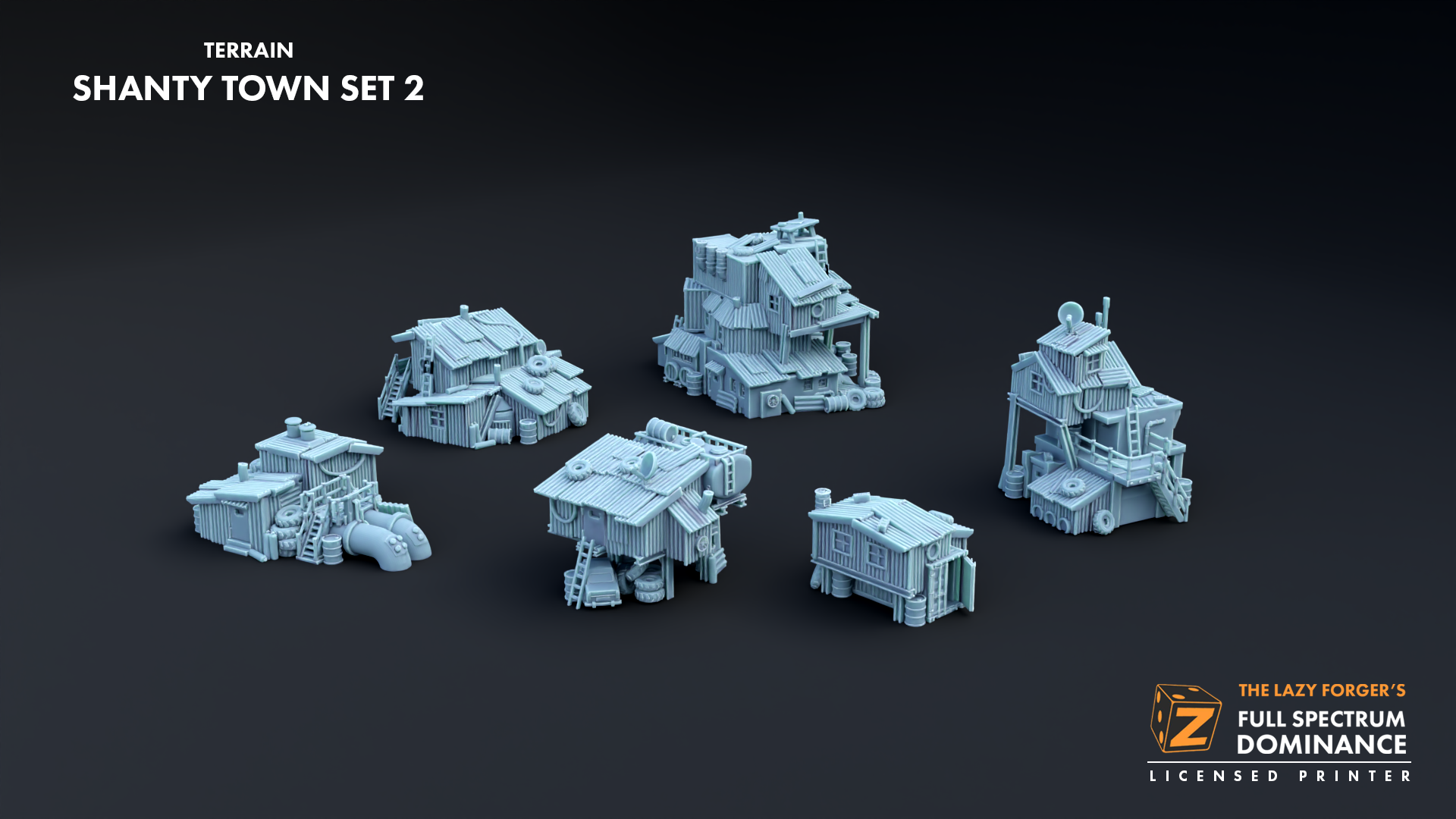Shanty Town Set 2 - 6-8mm Terrain - FSD The Lazy Forger