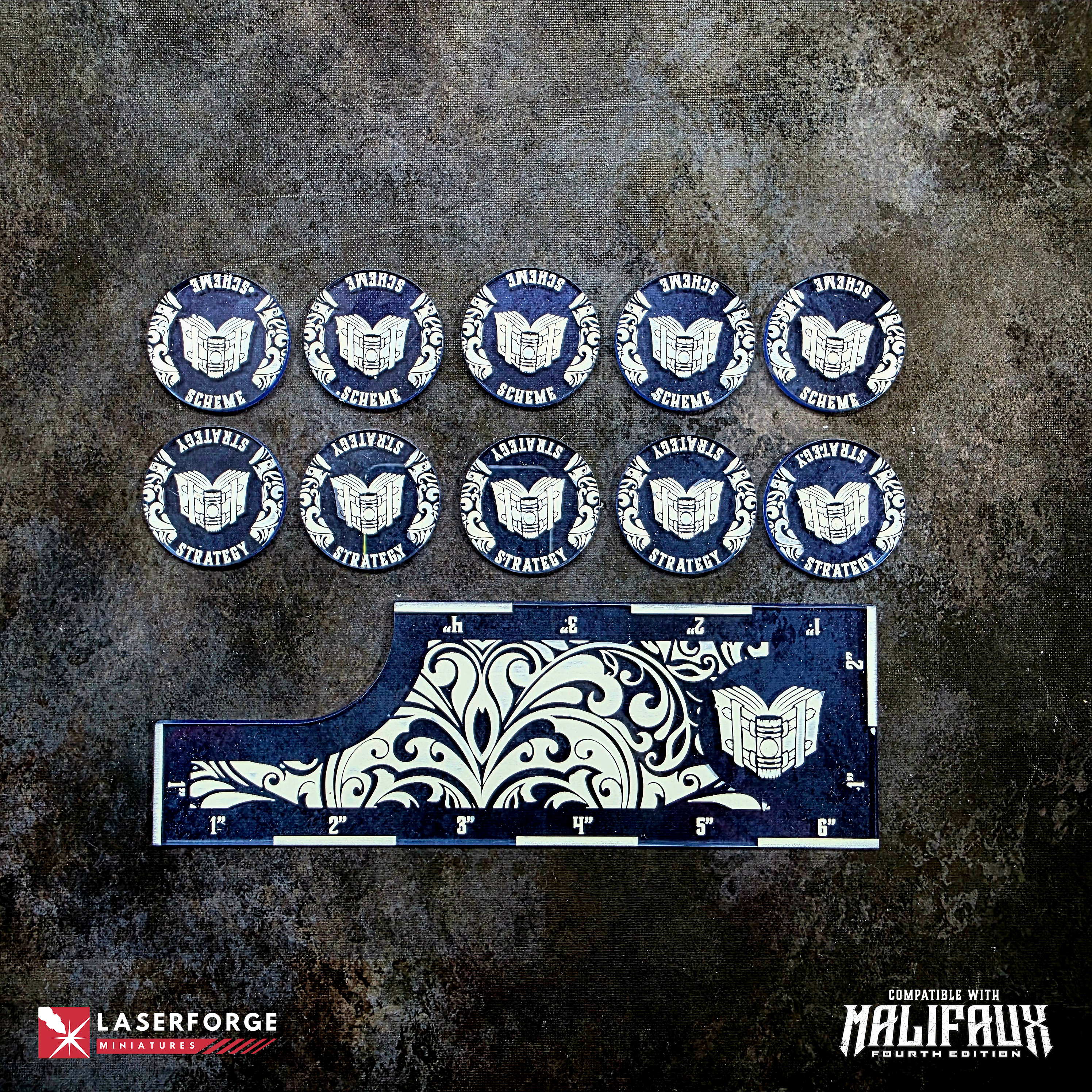 Strategy & Scheme Marker Pack - Malifaux M4e Laserforge Miniatures