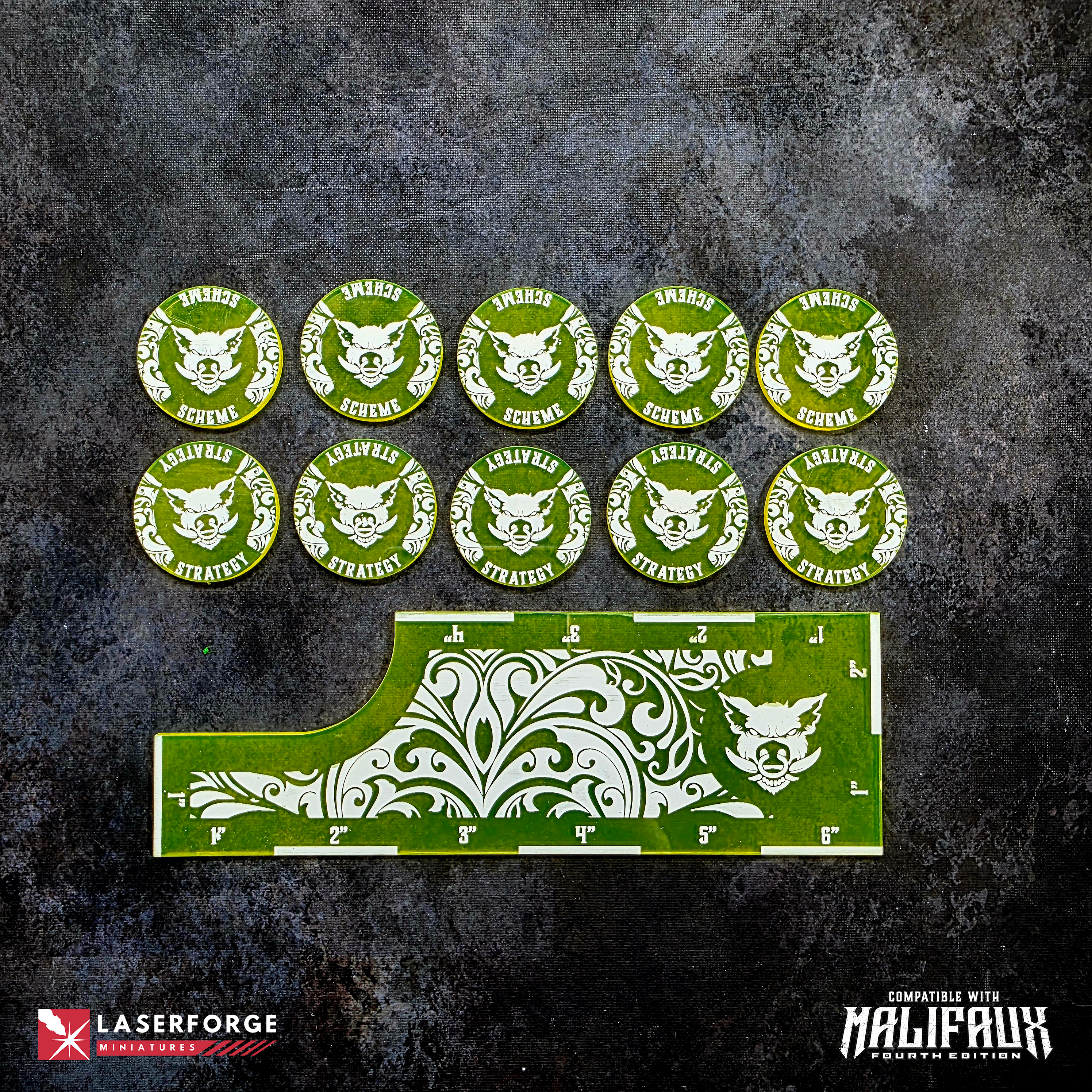 Strategy & Scheme Marker Pack - Malifaux M4e Laserforge Miniatures