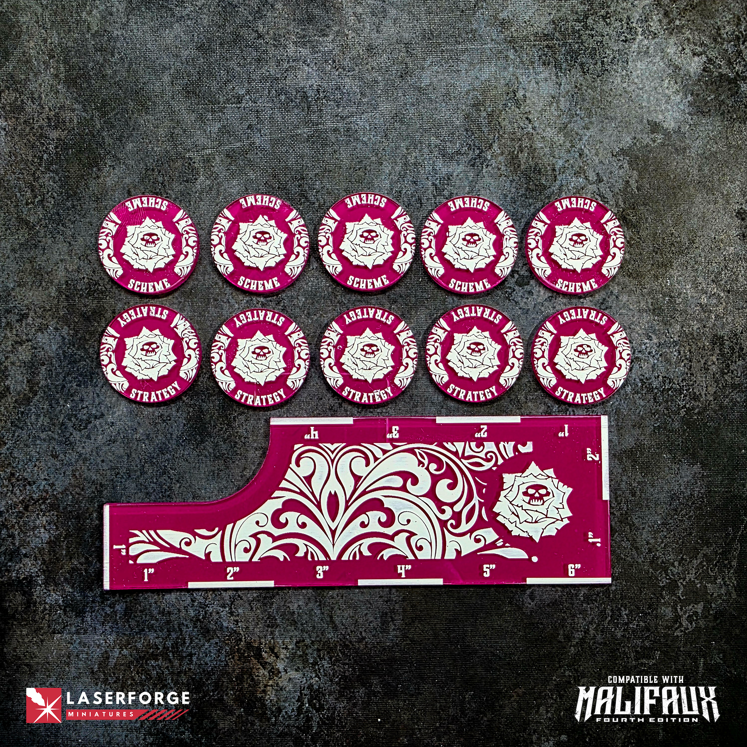 Strategy & Scheme Marker Pack - Malifaux M4e Laserforge Miniatures