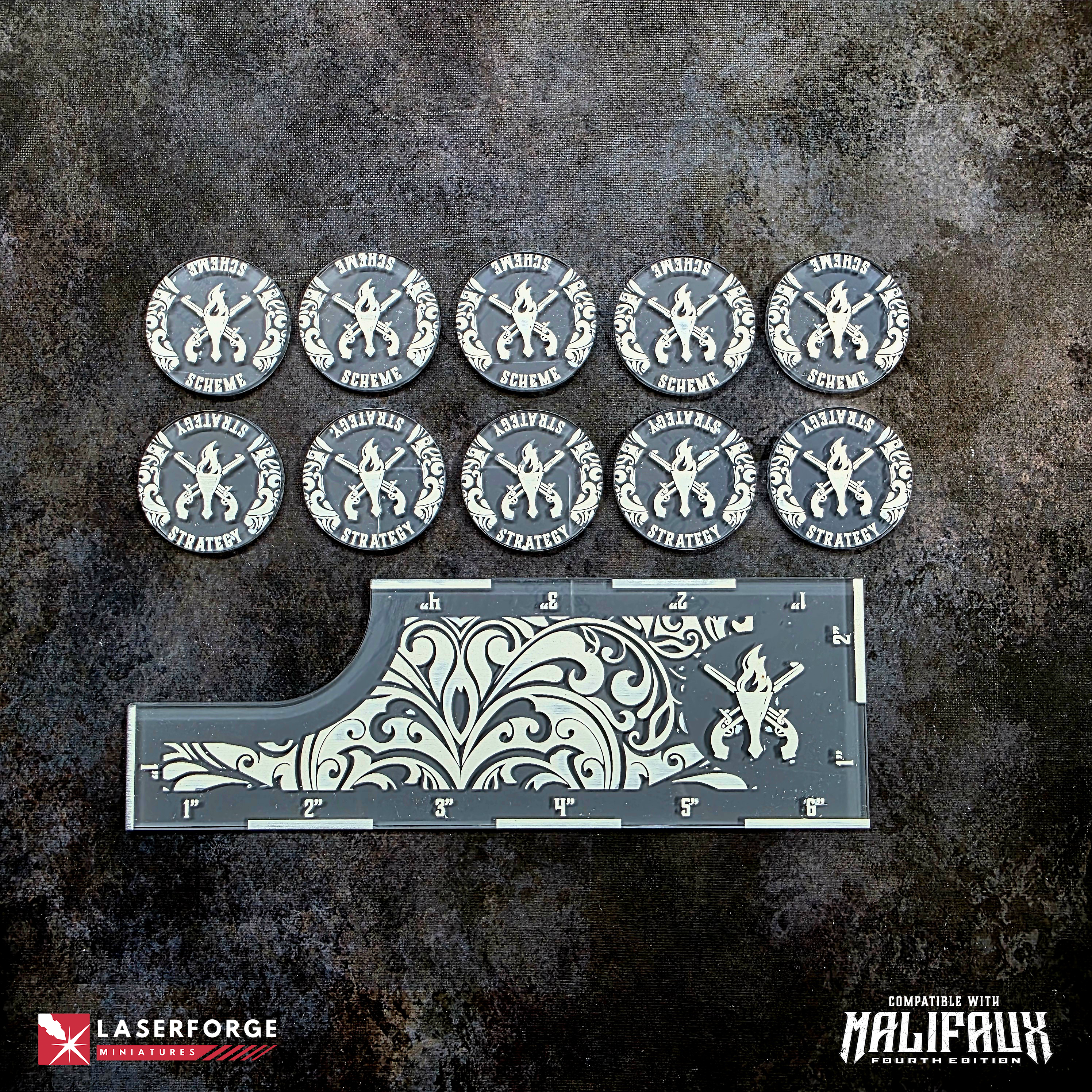 Strategy & Scheme Marker Pack - Malifaux M4e Laserforge Miniatures