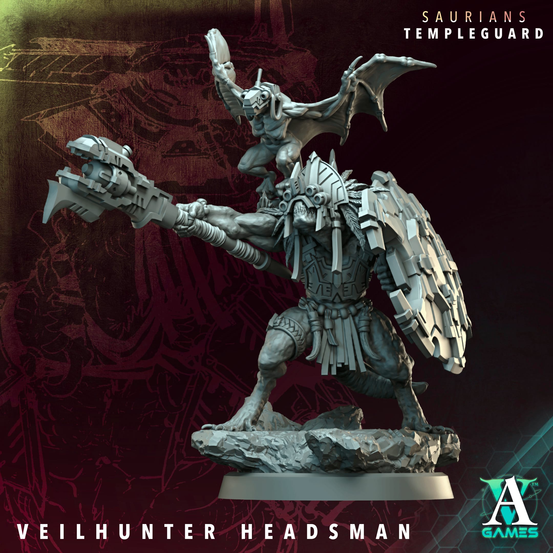 Veilhunter Headsman - Saurians Archvillain Games