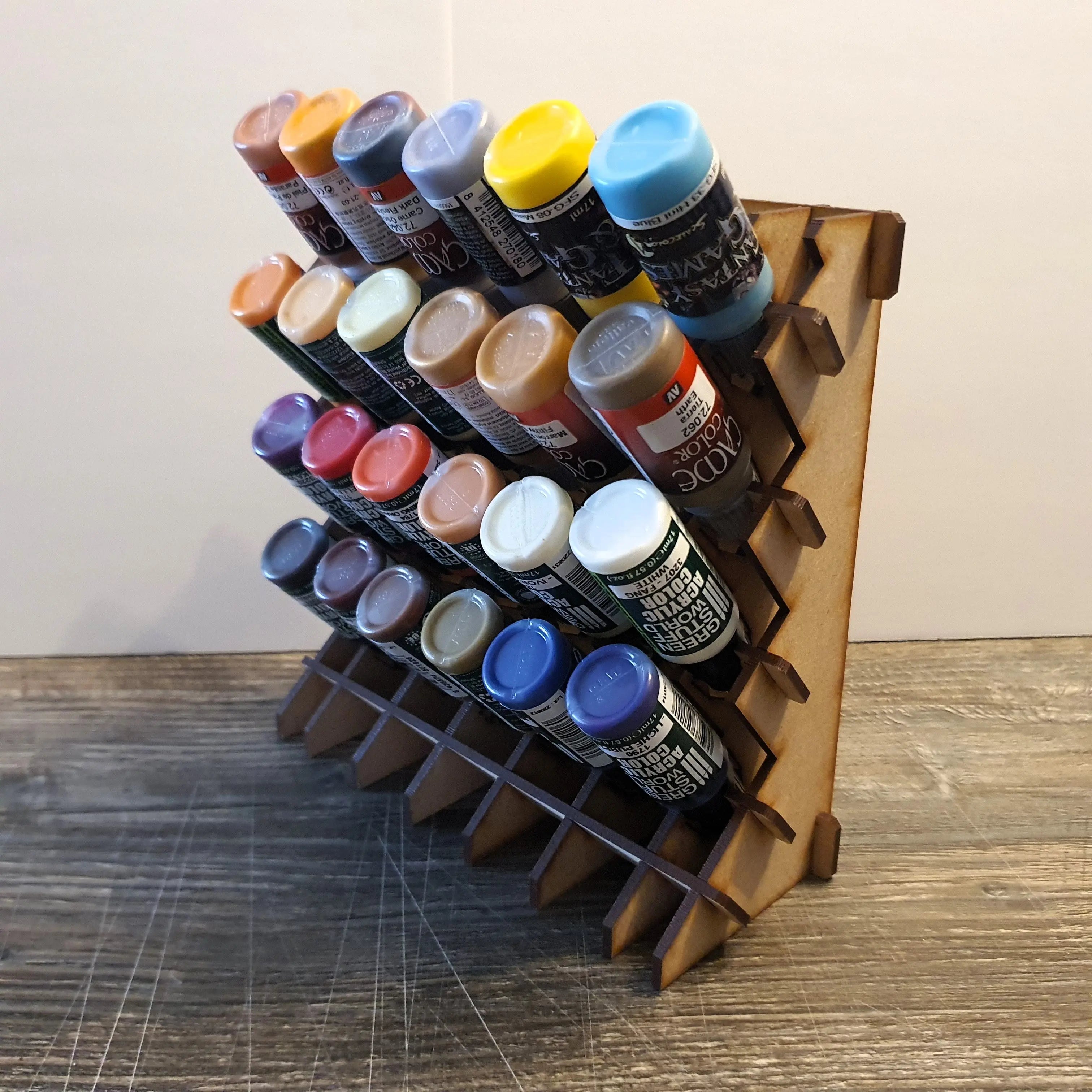 Vertical Paint Rack - 24 Slots - Available at Laserforge Miniatures