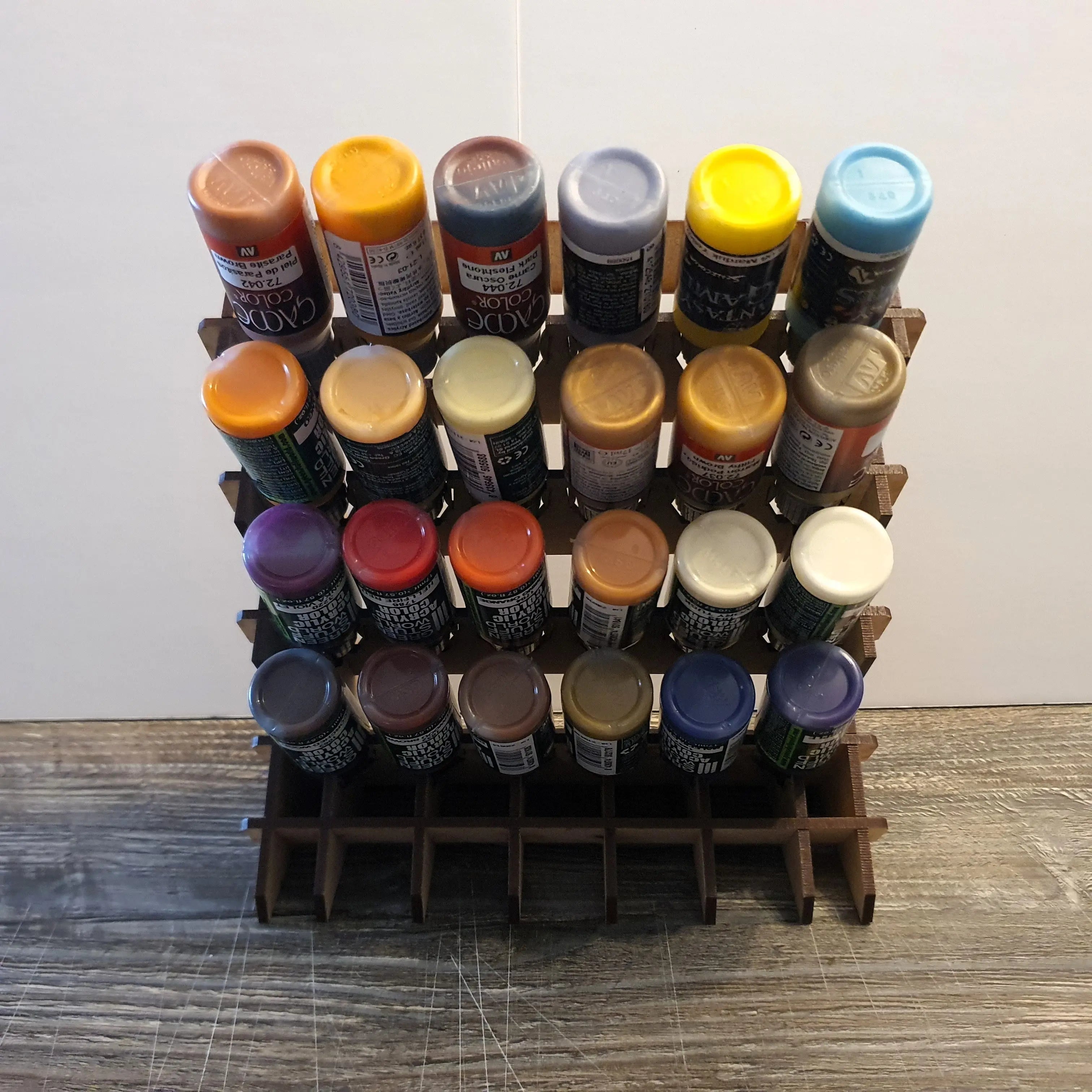 Paint Stock Rack Vertical Paint Rack - 24 Slots - Available at Laserforge Miniatures